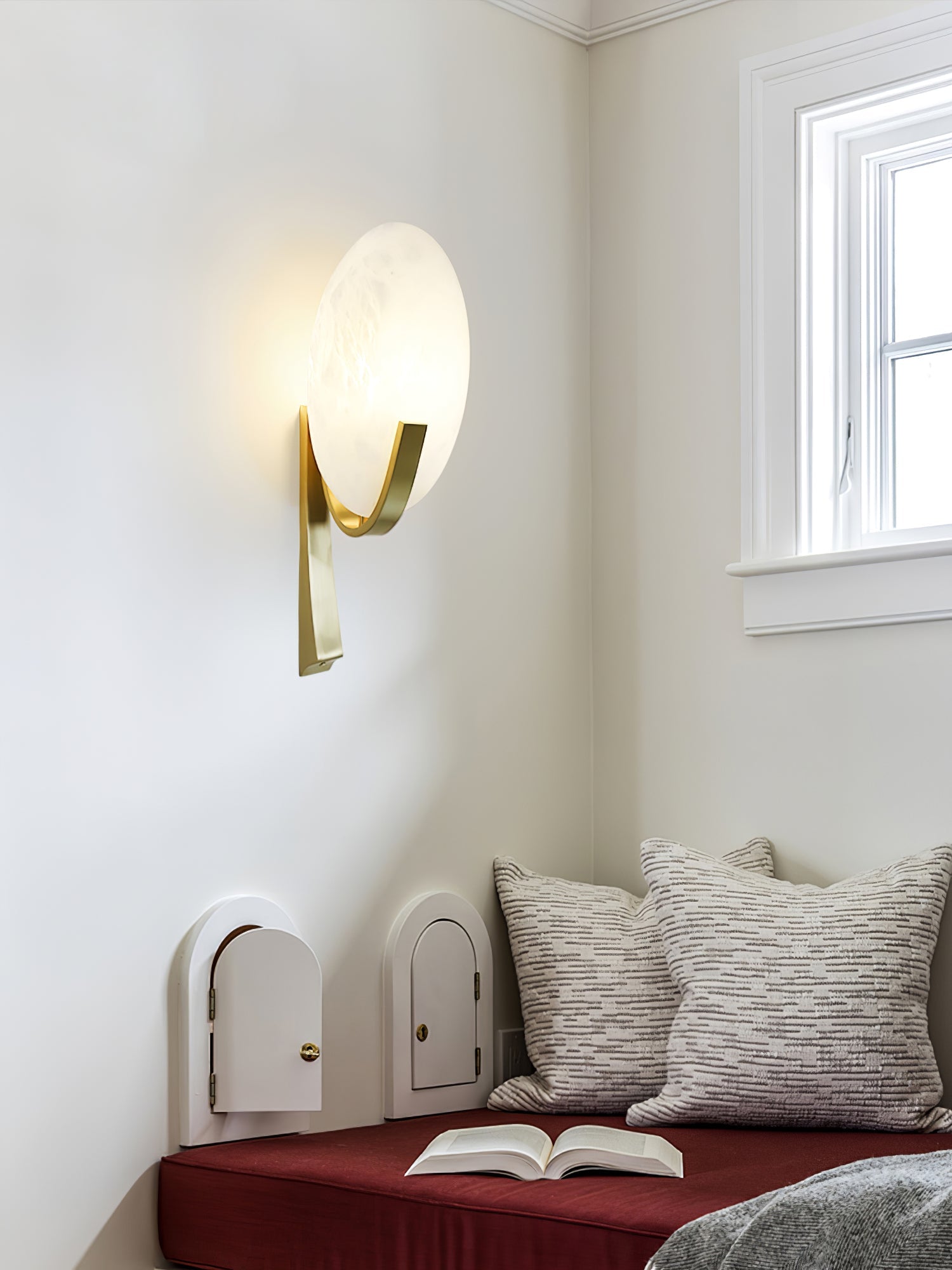 Alice Alabaster Wall Light, Hardwired Wall Sconce, detail 23