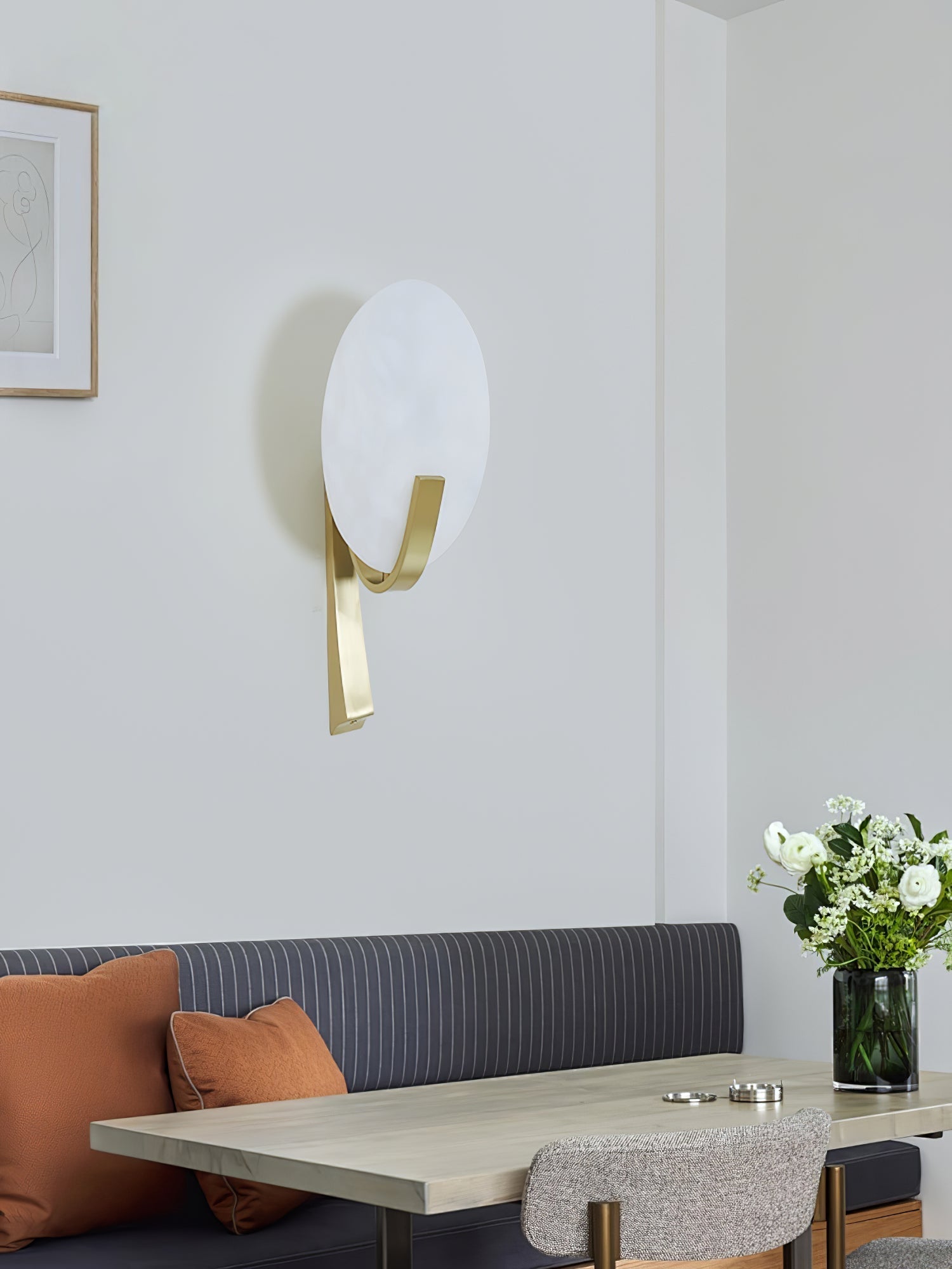 Alice Alabaster Wall Light, Hardwired Wall Sconce, detail 31