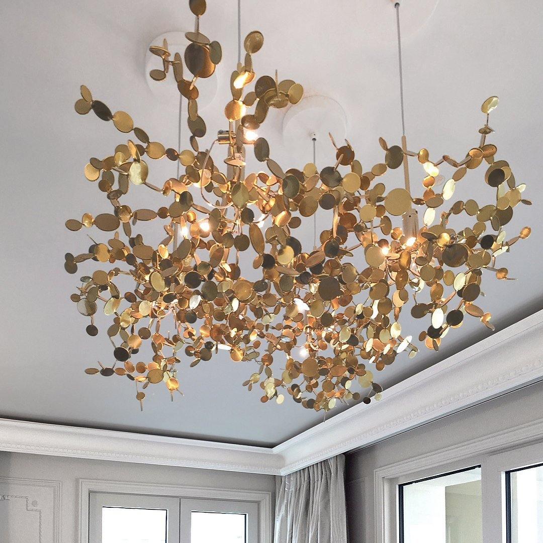 nickel chandelier shown as a main product image for foyers