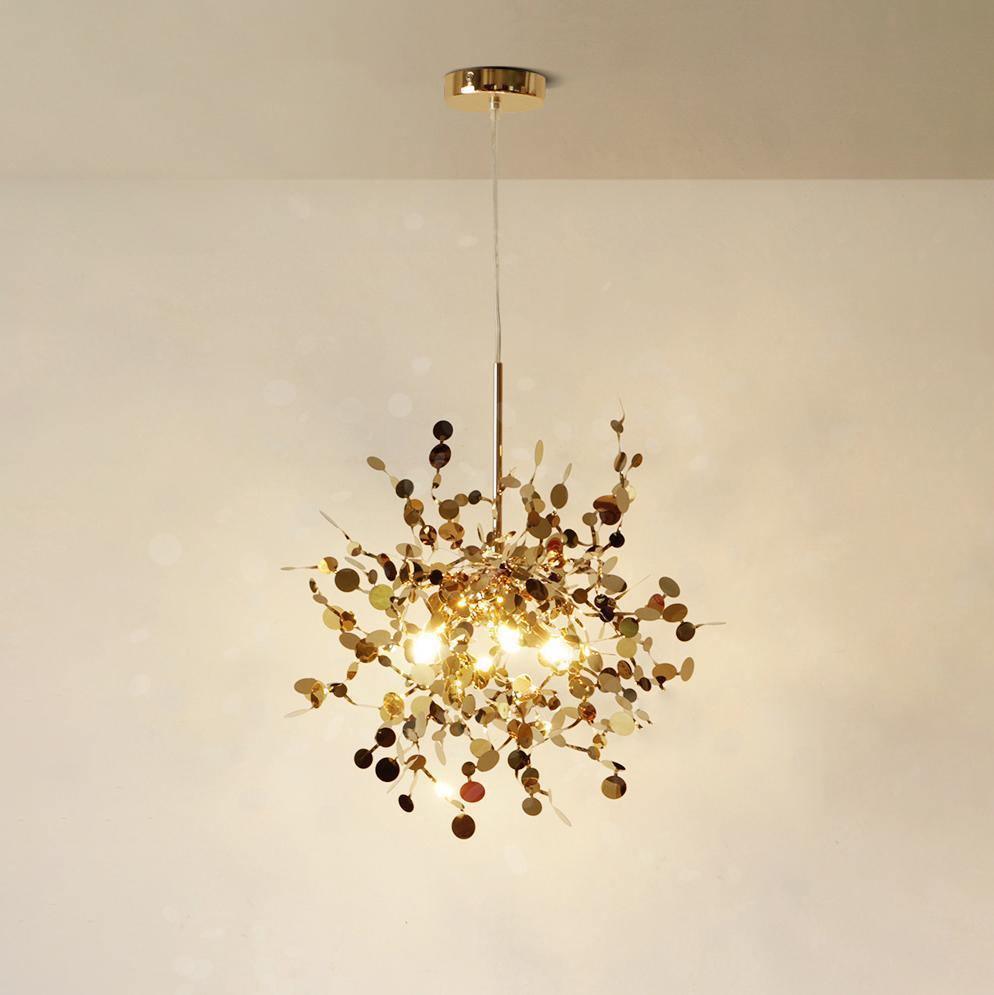 Close-up angle of Luminex Houselight Pendant Lamp Chandelier showing form and material detail