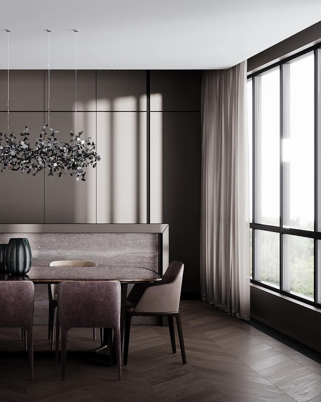 Side view of nickel chandelier for scale and shape reference
