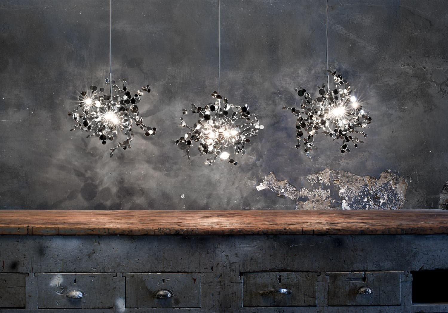Close-up angle of Luminex Houselight Pendant Lamp Chandelier showing form and material detail