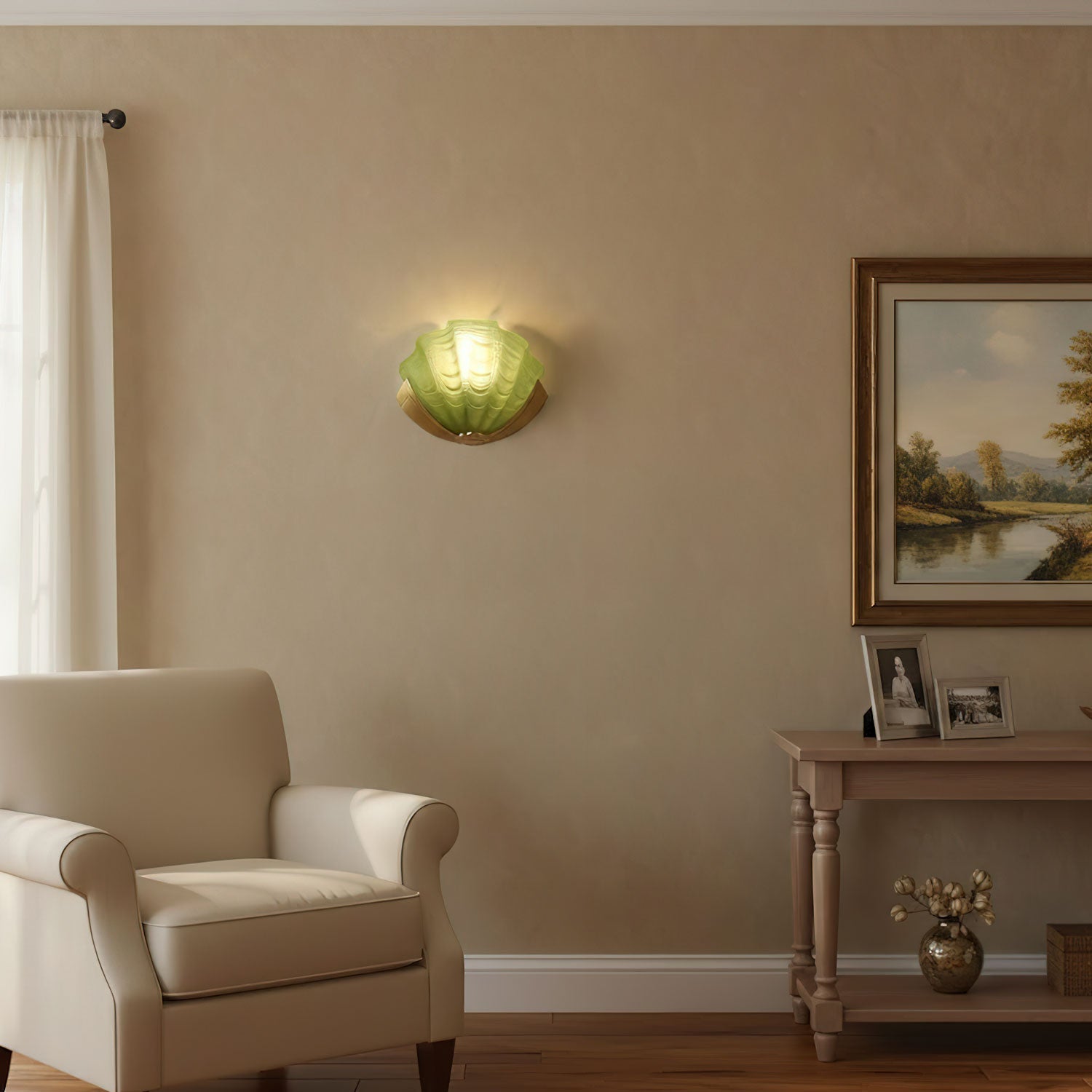Art Deco Scallop Wall Sconce