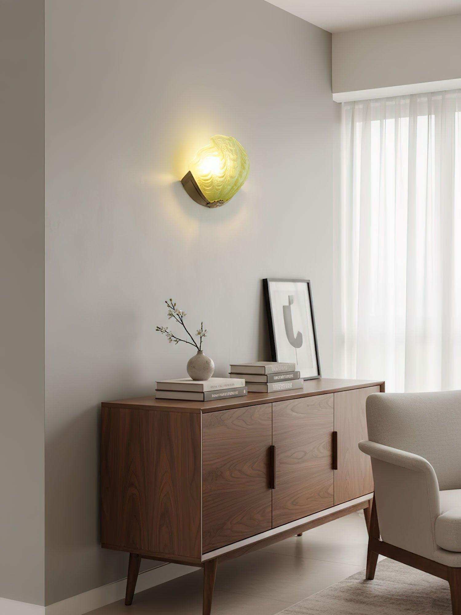 Art Deco Scallop Wall Sconce