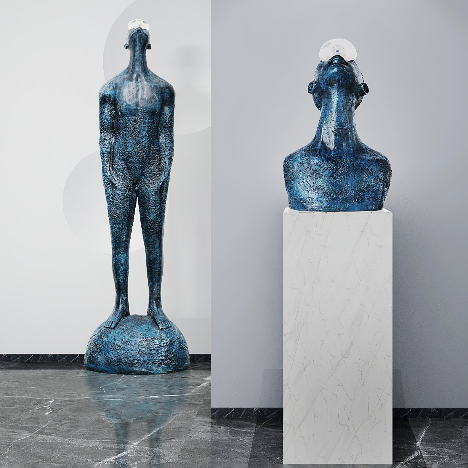 Atlas Guardian Sculpture Floor Lamp detail view 11