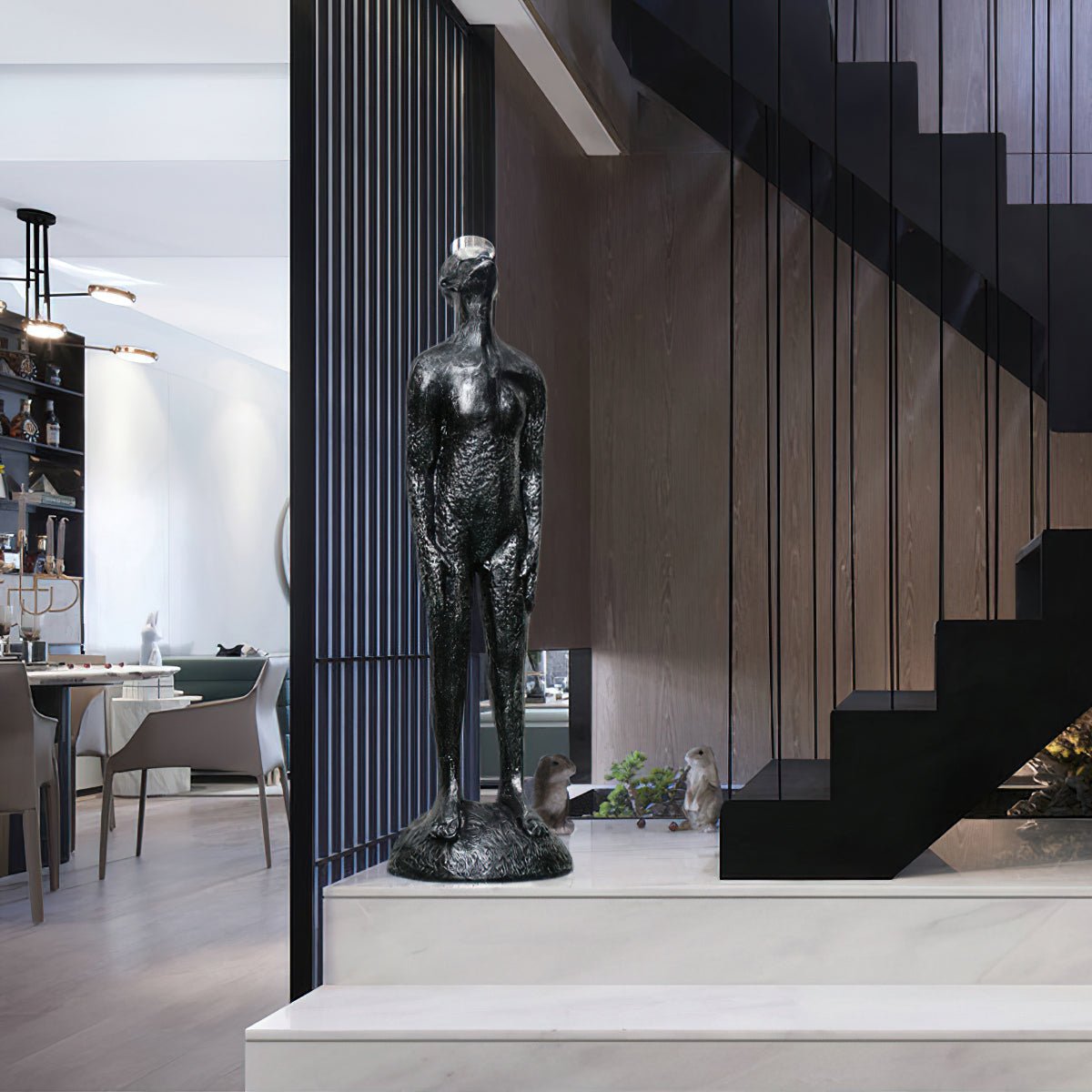Atlas Guardian Sculpture Floor Lamp detail view 4