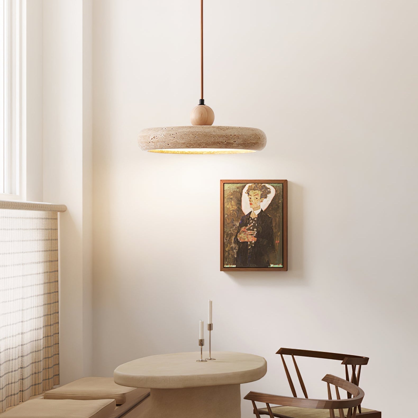 Aurelio Travertine Pendant Light