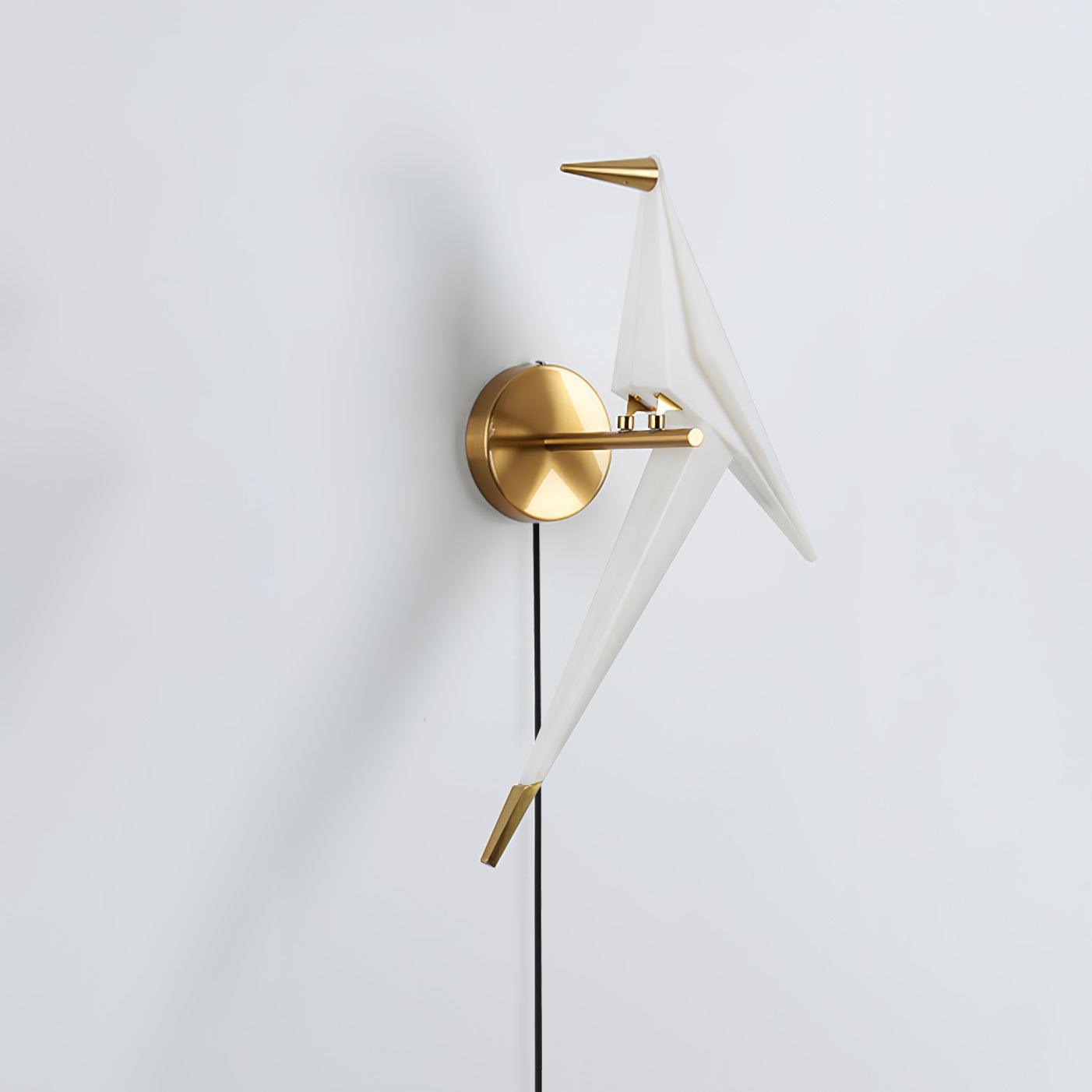 Paper Crane Plug-In Wall Light, Plug-In Wall Sconce, detail 11