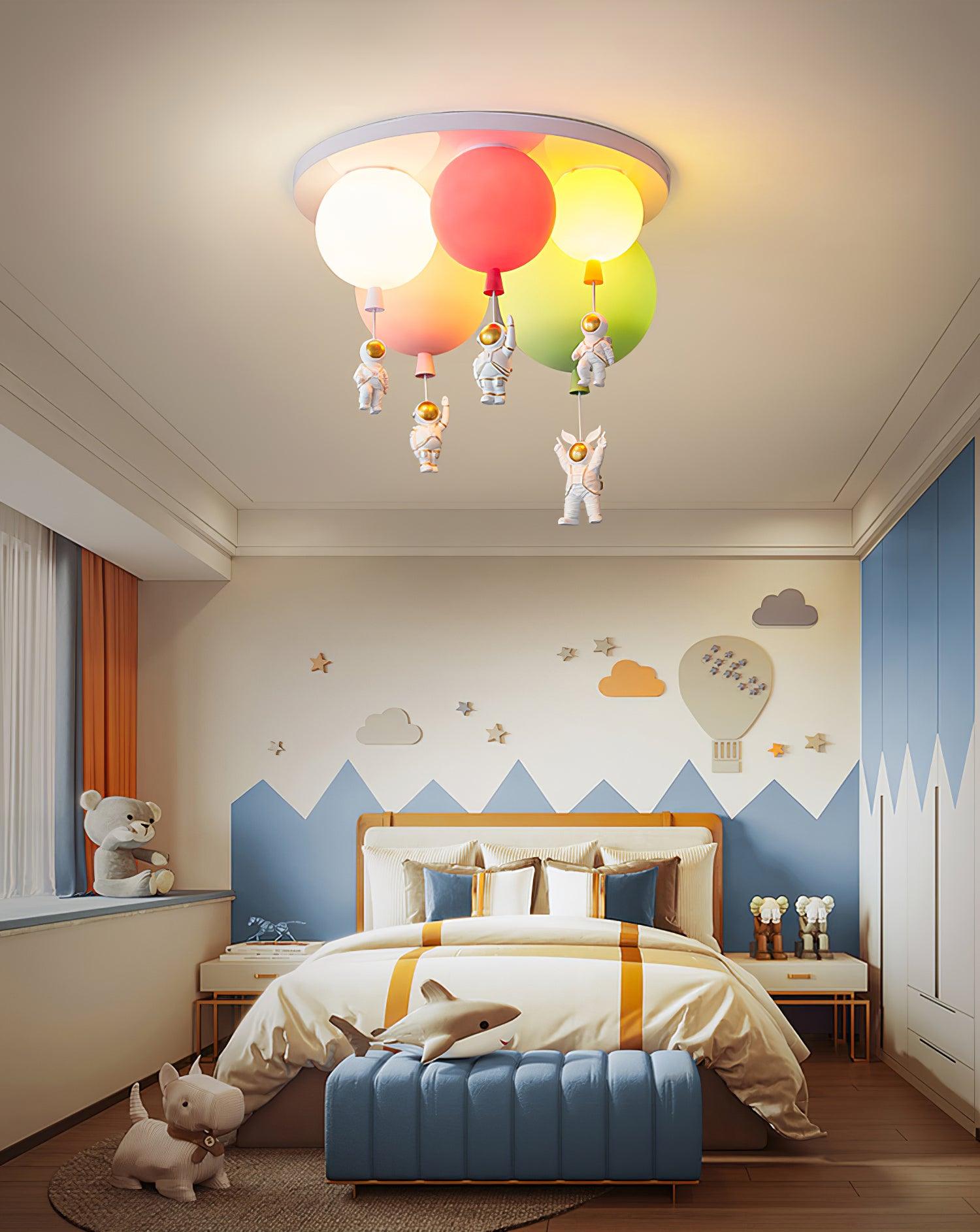 Frosted Balloon Combination Overhead Lamp Ceiling Light
