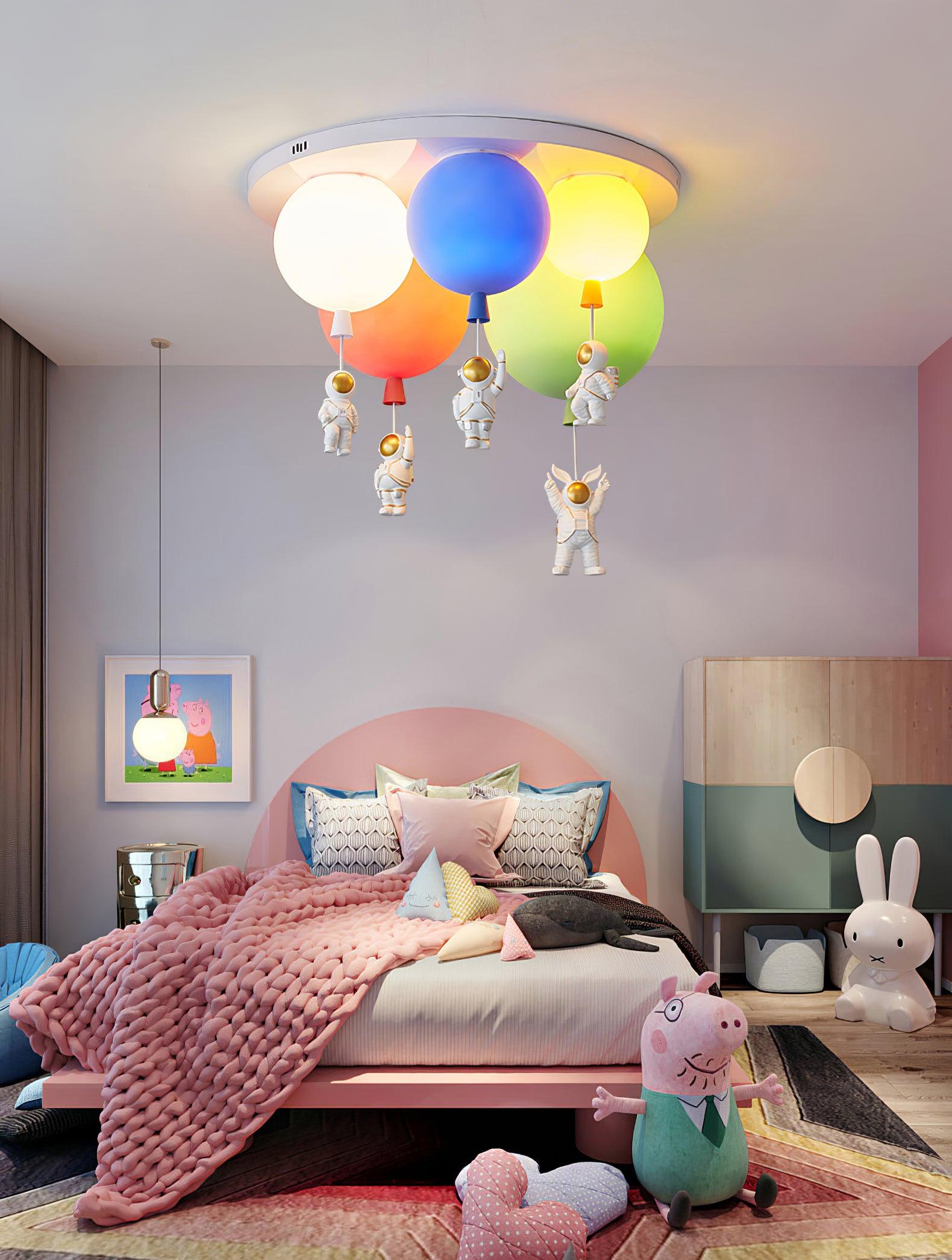 Frosted Balloon Combination Overhead Lamp Ceiling Light