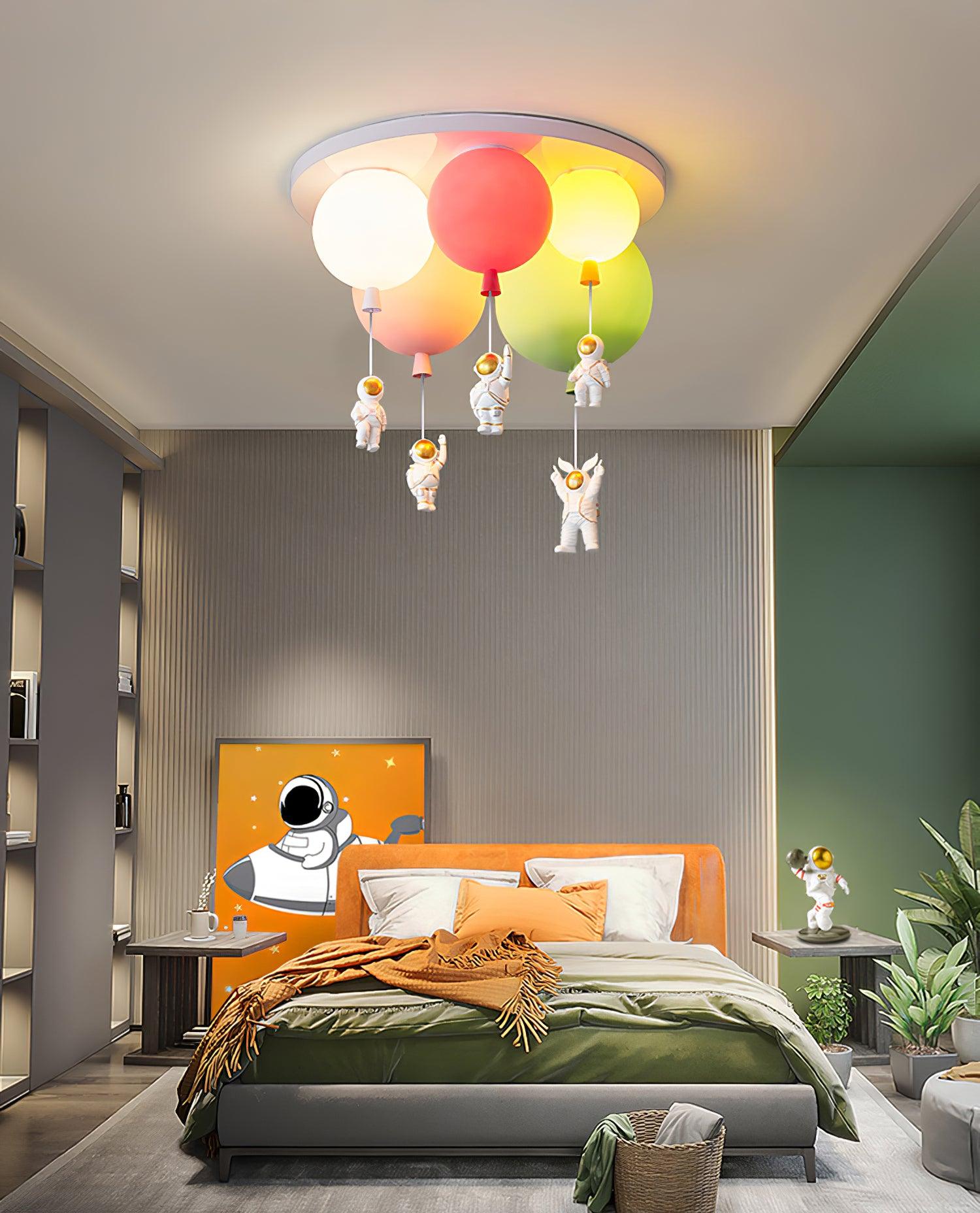 Frosted Balloon Combination Overhead Lamp Ceiling Light