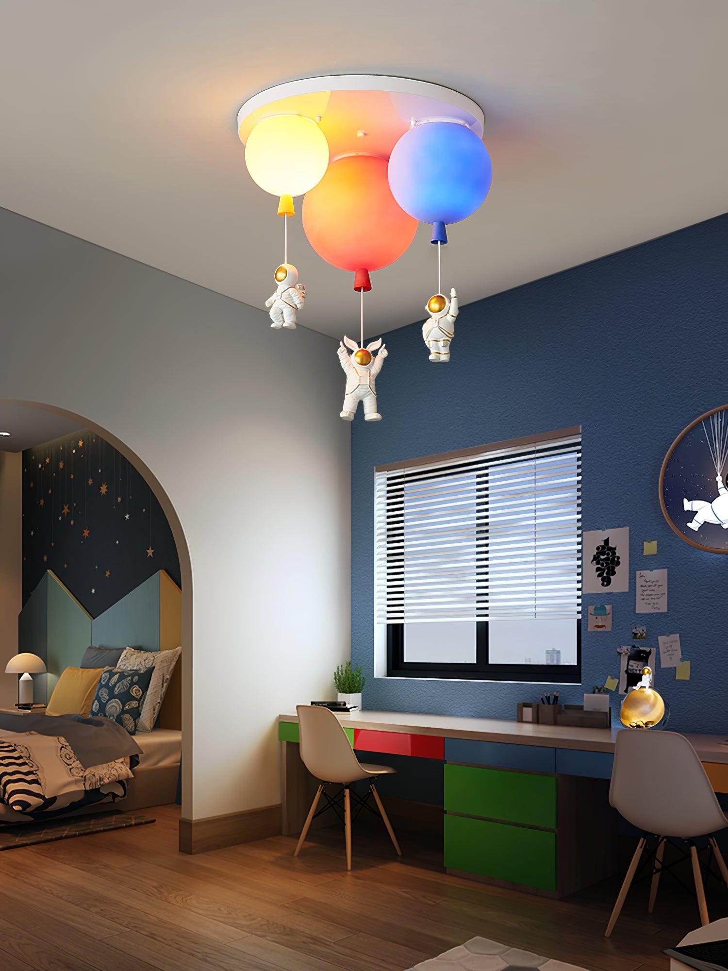 Frosted Balloon Combination Overhead Lamp Ceiling Light