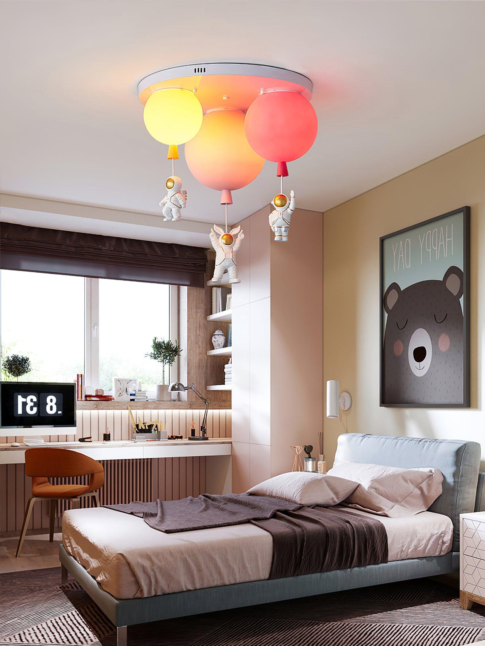 Frosted Balloon Combination Overhead Lamp Ceiling Light