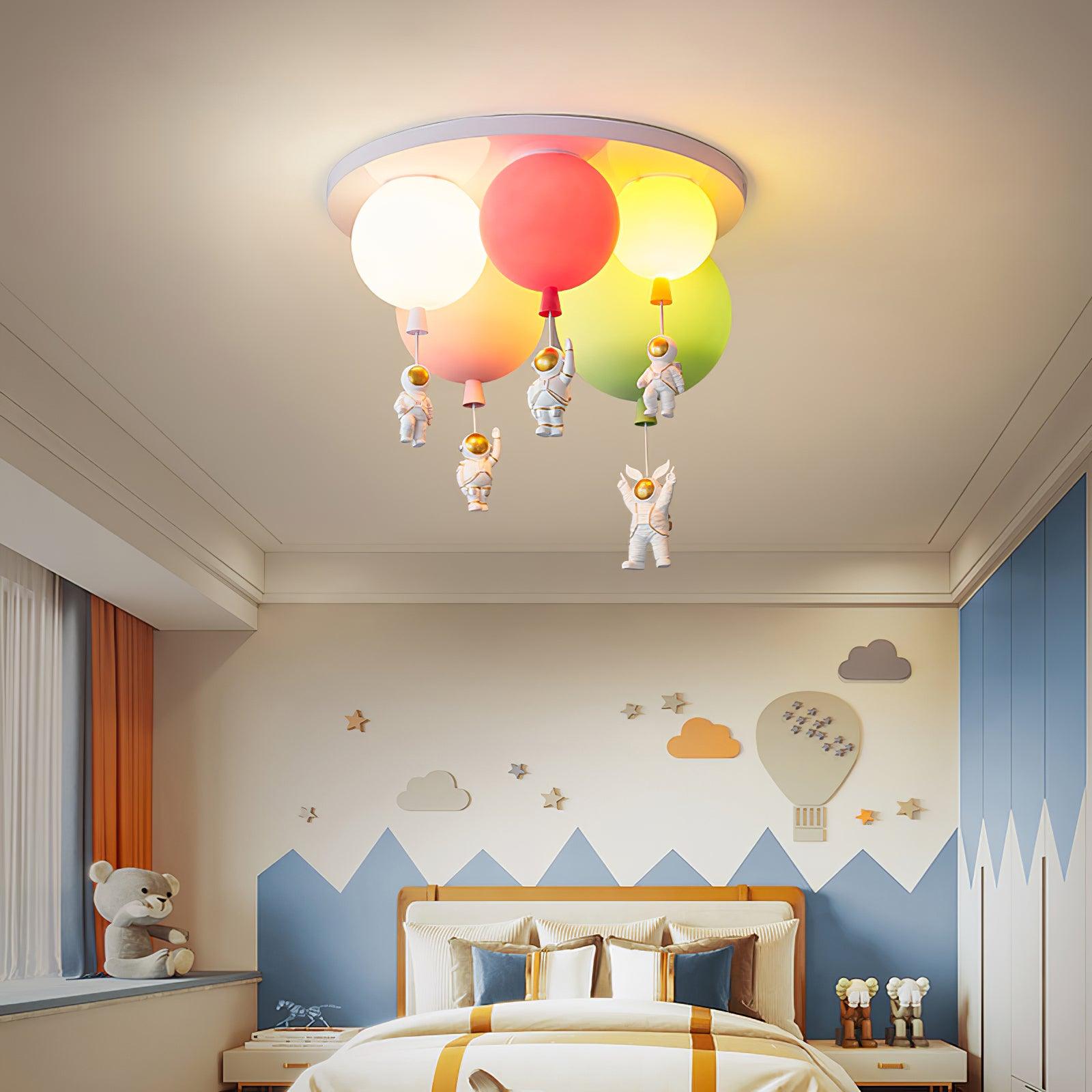 Frosted Balloon Combination Overhead Lamp Ceiling Light