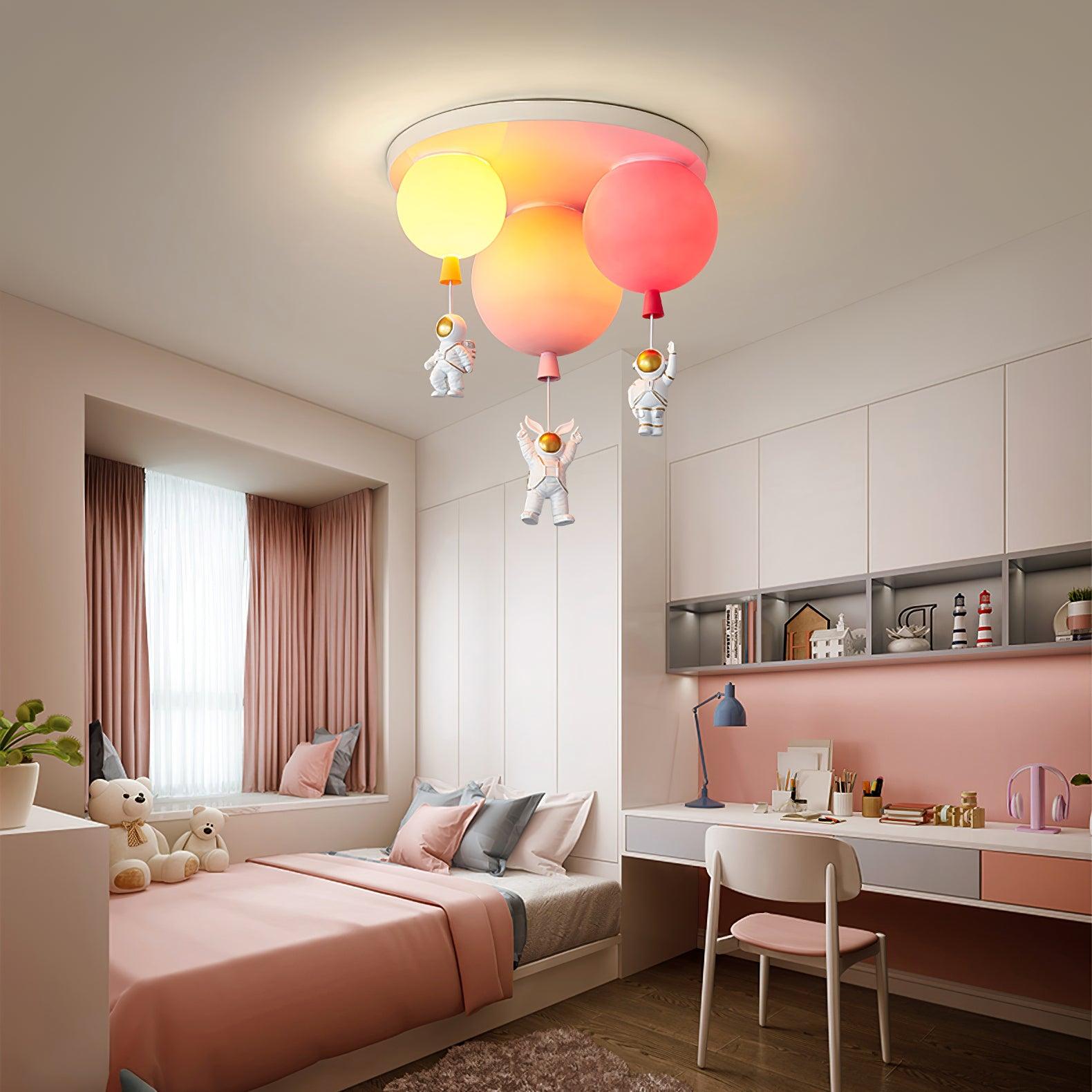 Frosted Balloon Combination Overhead Lamp Ceiling Light