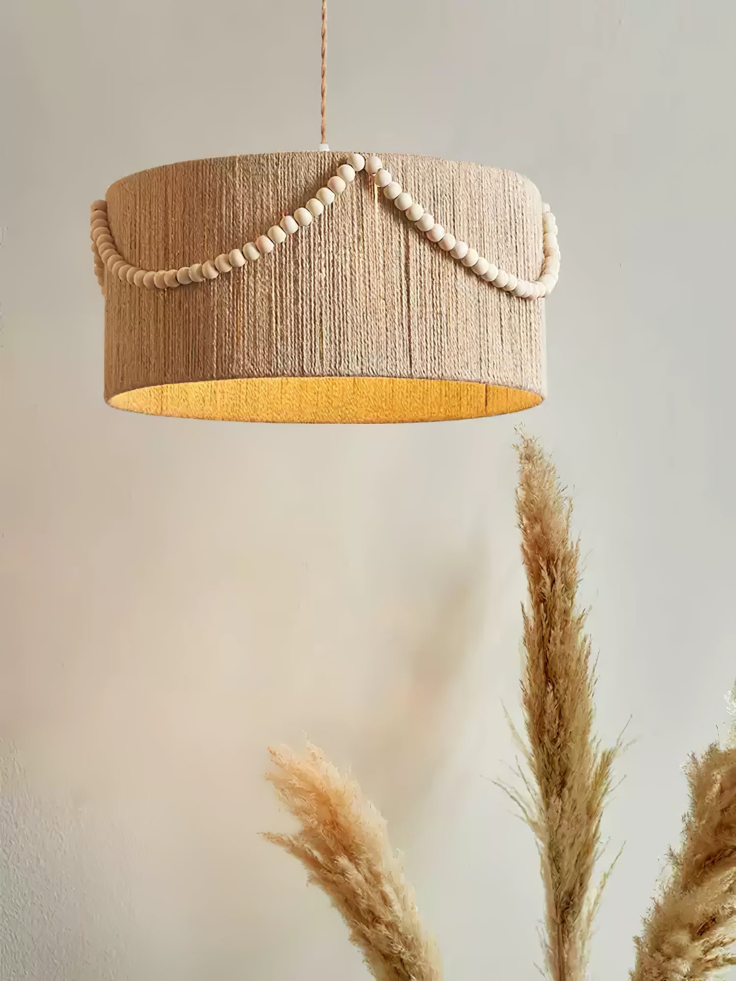 Beaded Boho Pendant Lamp detail view 6