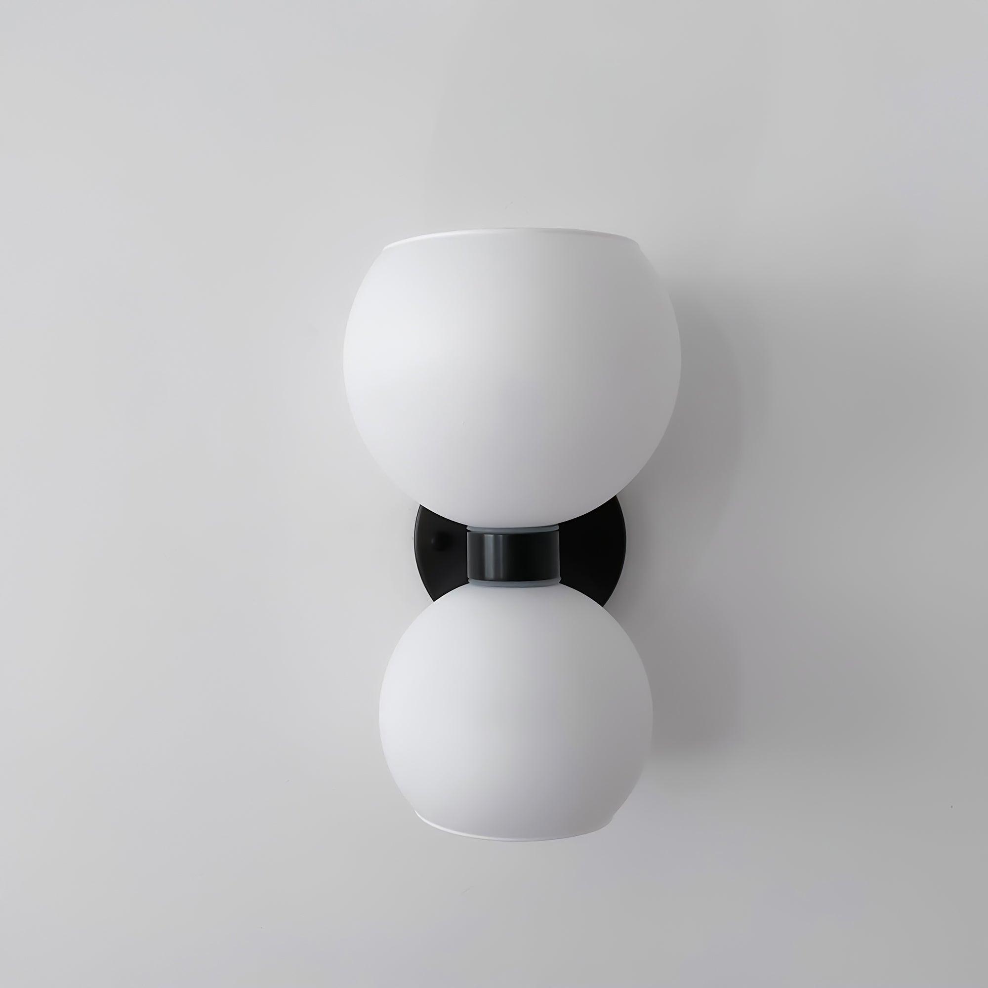Side view of glass lighting fixture for scale and shape reference