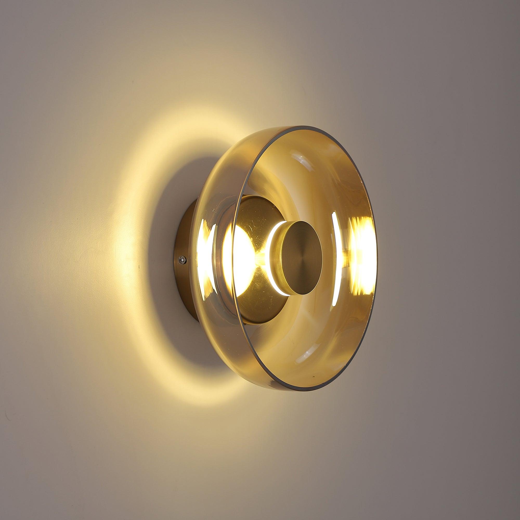 Blossi Wall Light - ∅ 3.9″ x H 9″ Brass, Hardwired Wall Sconce, detail 3