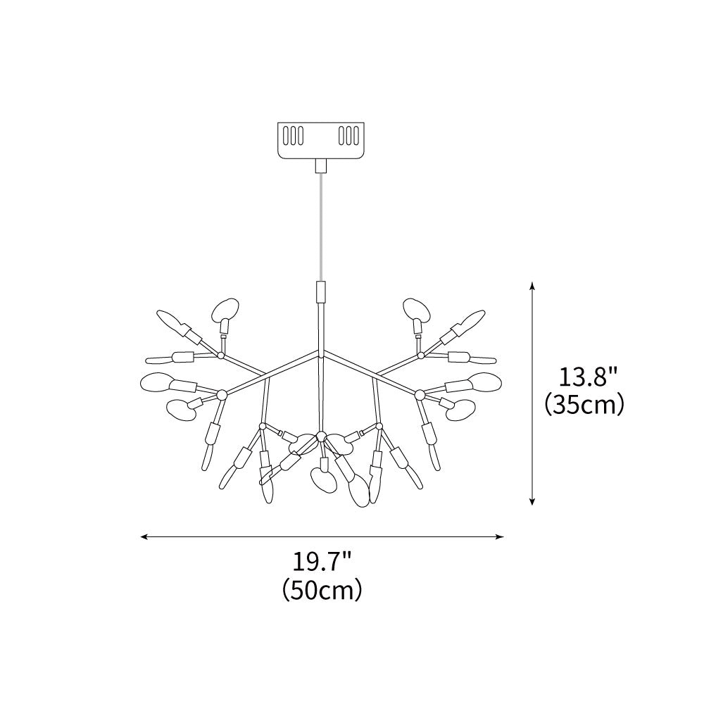 Black Firefly LED Chandelier