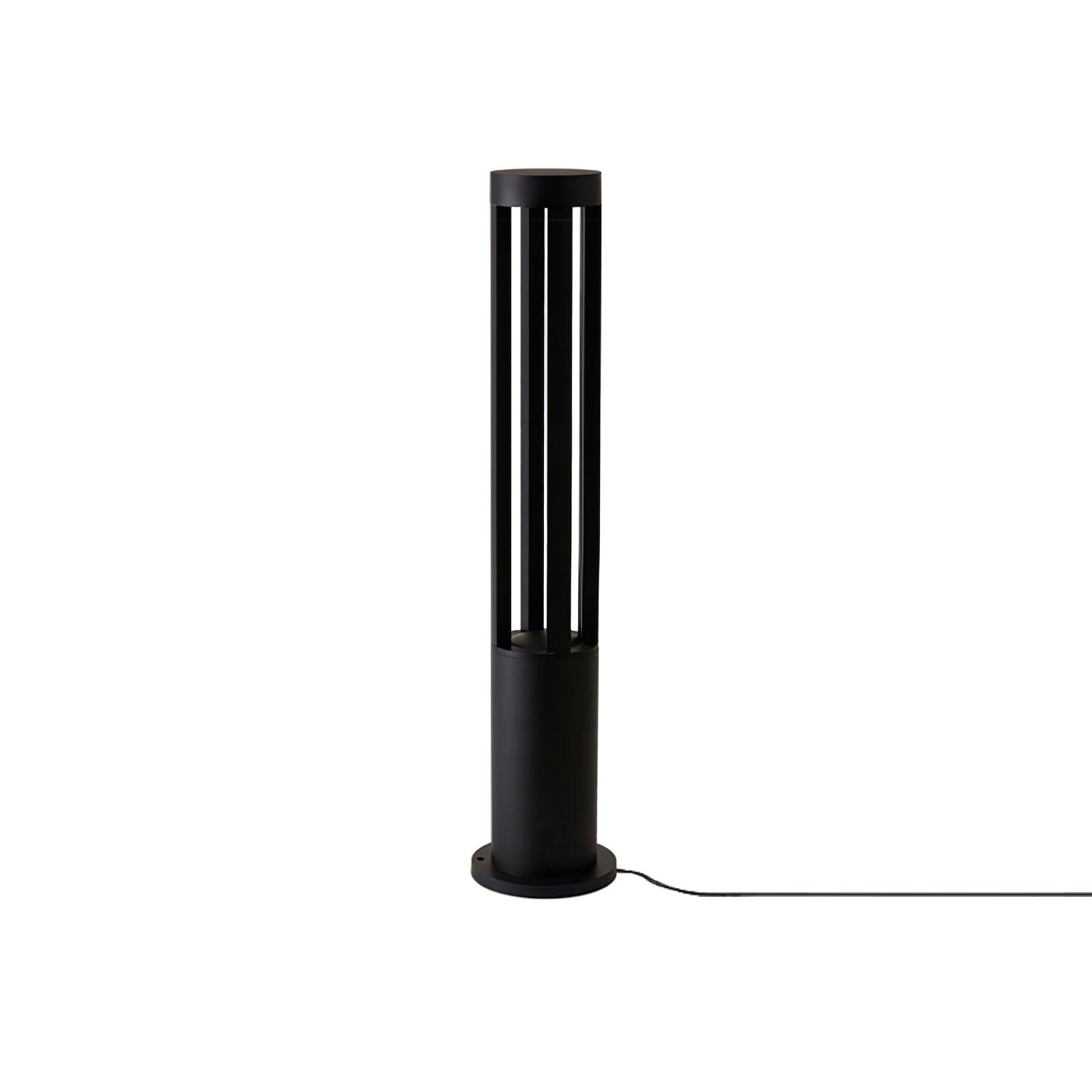 Black Cylindrical Garden Exterior Light, Outdoor Wall Light, detail 6