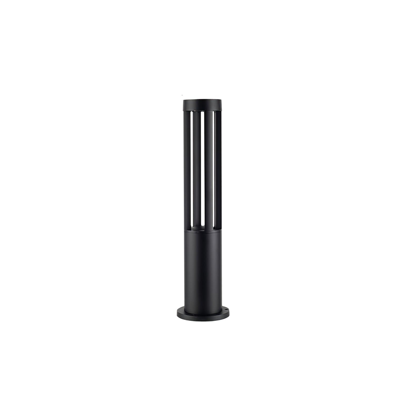 Black Cylindrical Solar Outdoor Post Light Floor Lamp detail view 24
