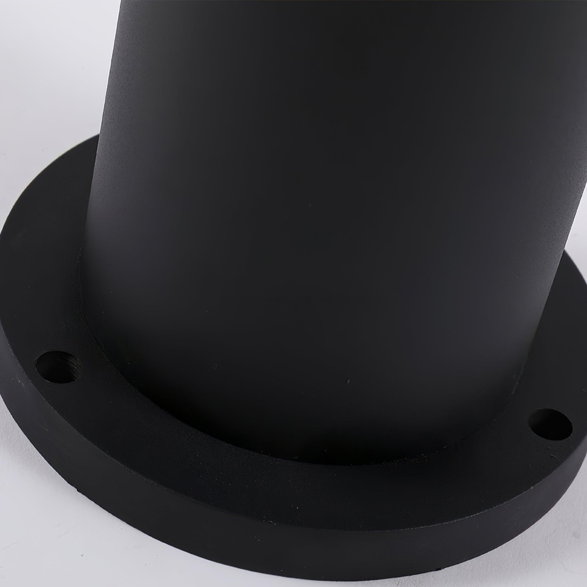 Black Cylindrical Solar Outdoor Post Light Floor Lamp detail view 10
