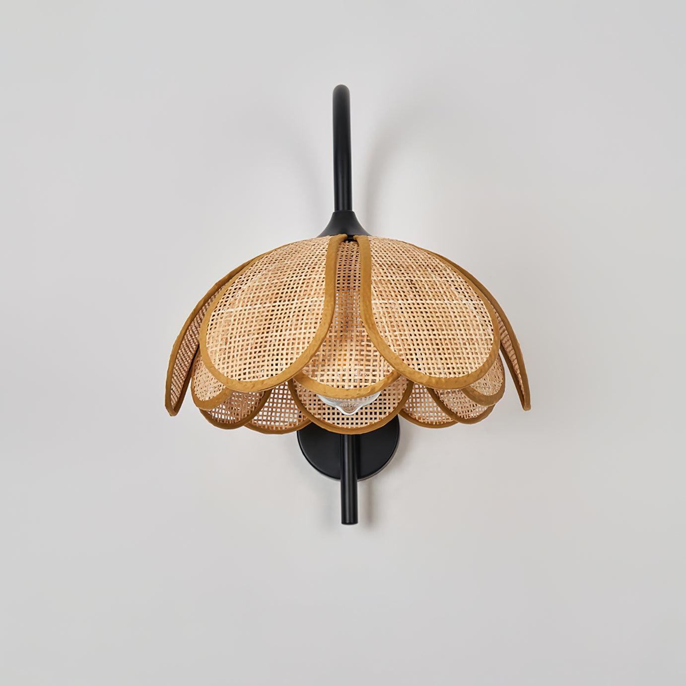 Bloom Rattan Wall Lamp 15.7
