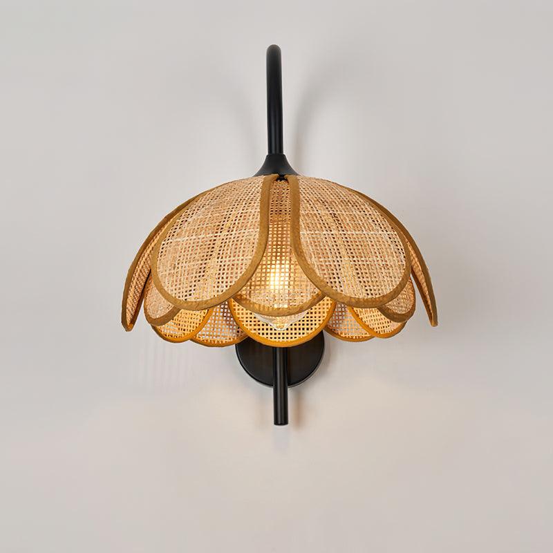Bloom Rattan Wall Lamp 15.7