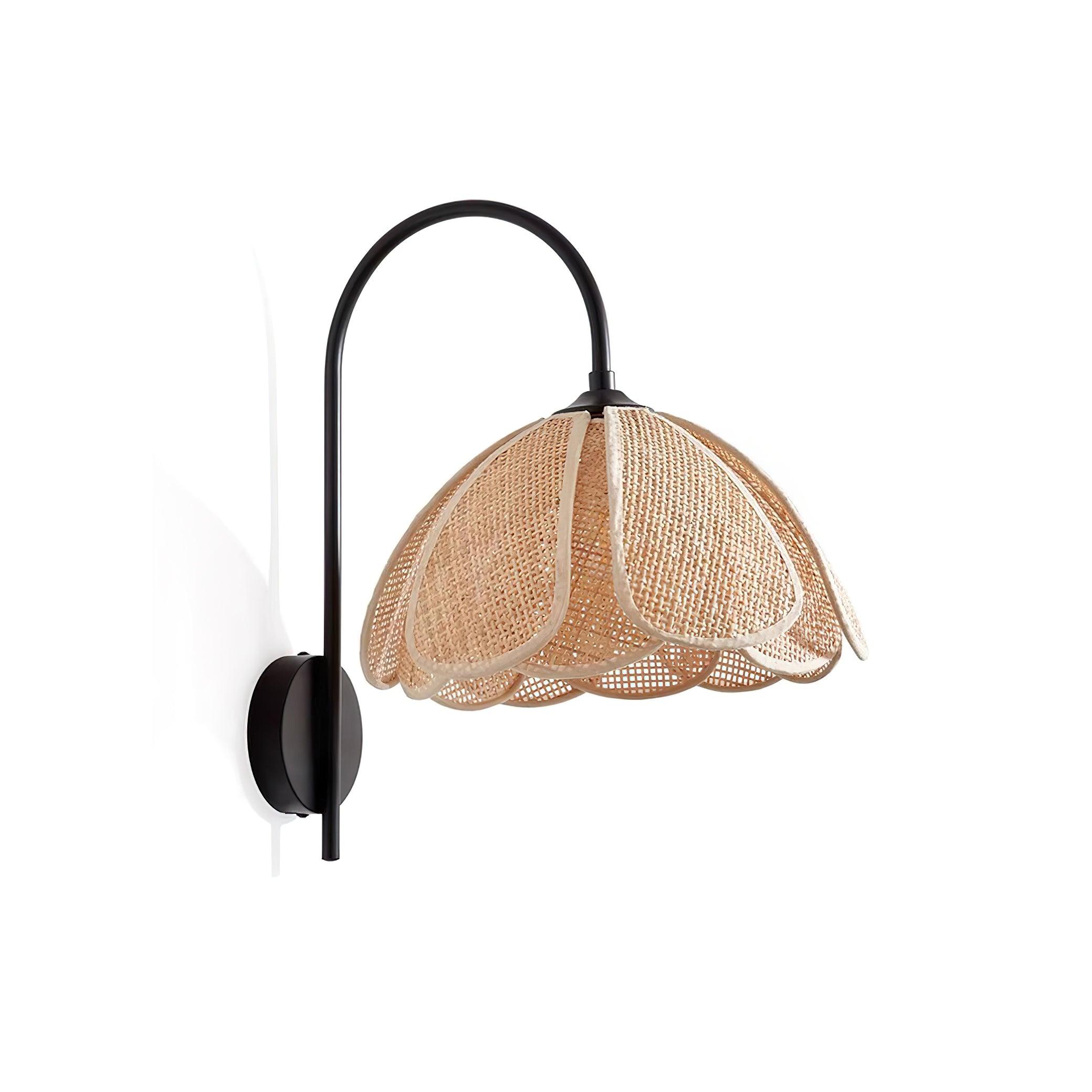 Bloom Rattan Wall Lamp 15.7