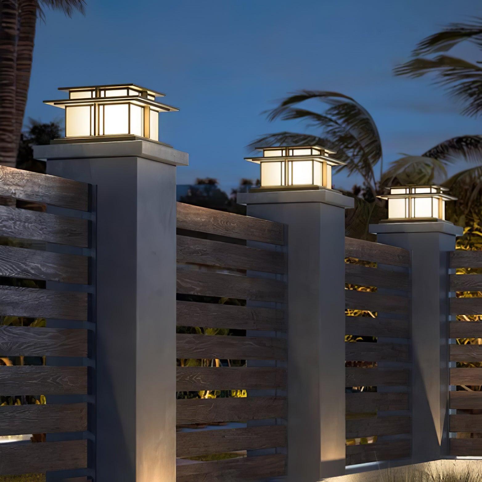 Boilyn Pillar Solar Outdoor Light Table Lamp