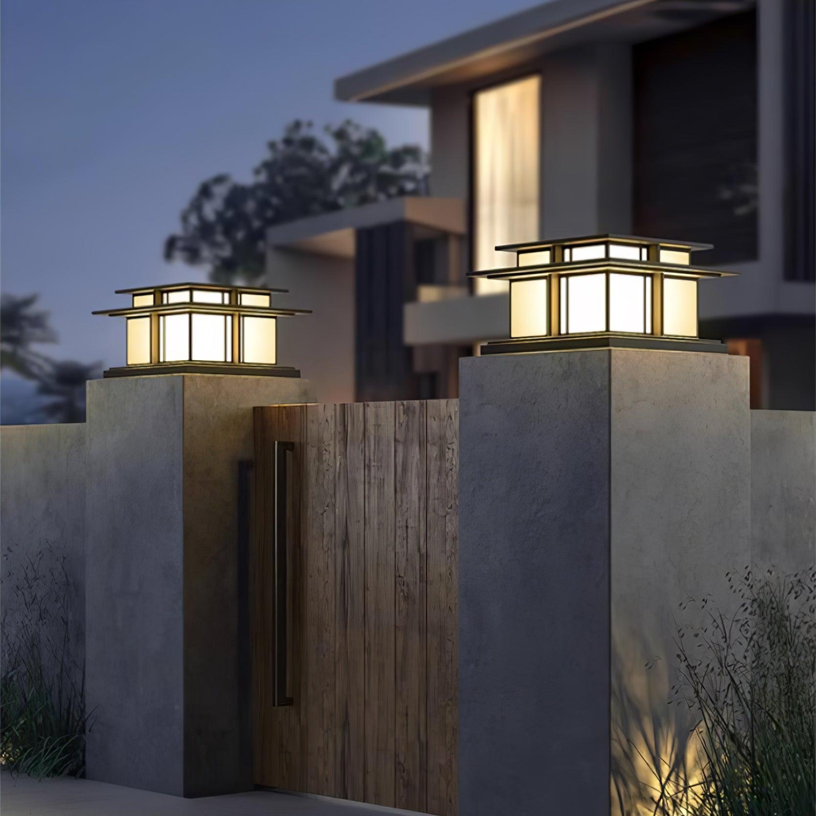 Boilyn Pillar Solar Outdoor Light Table Lamp