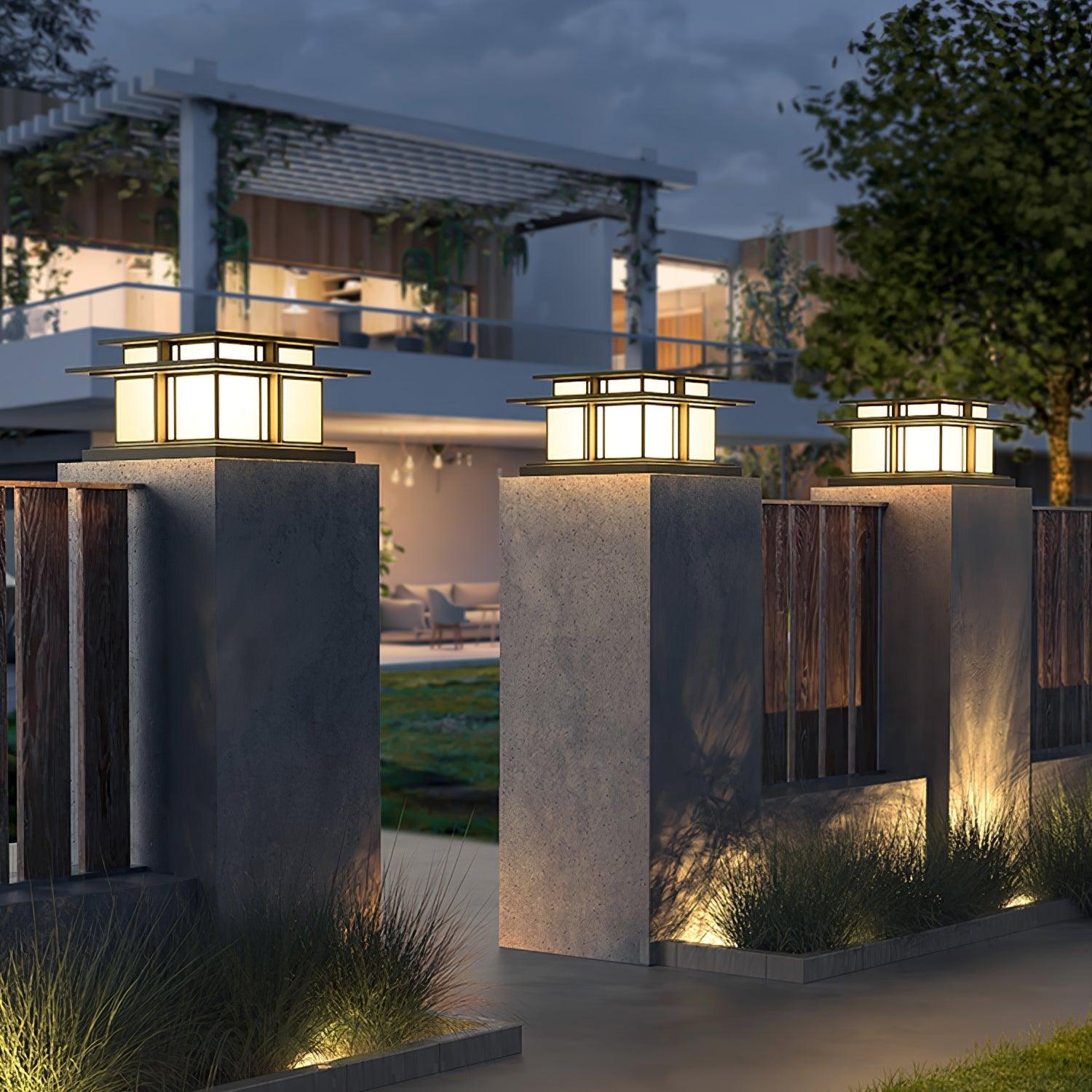 Boilyn Pillar Solar Outdoor Light Table Lamp