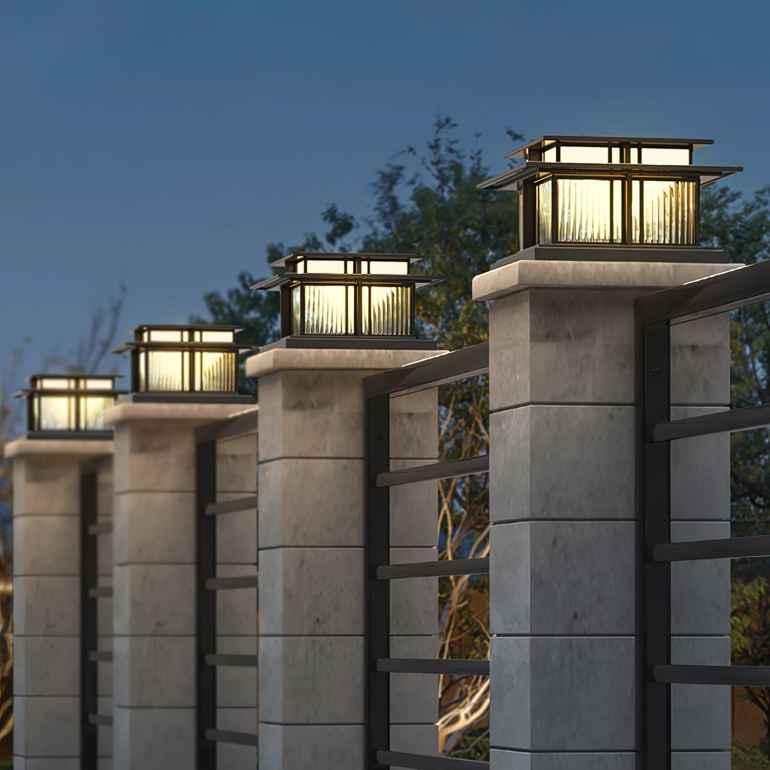 Boilyn Pillar Solar Outdoor Light Table Lamp