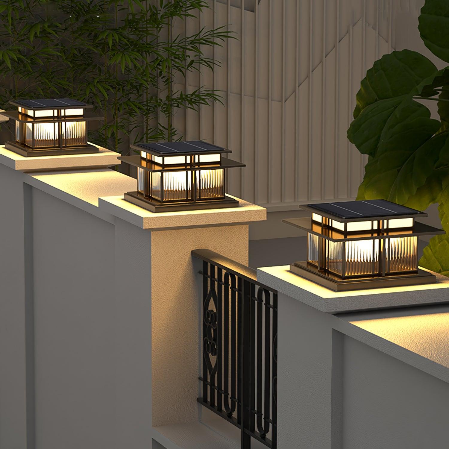 Boilyn Pillar Solar Outdoor Light Table Lamp