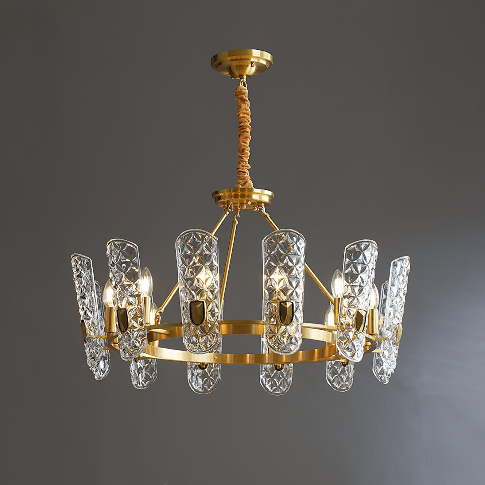 glass chandelier shown as a main product image for dining rooms