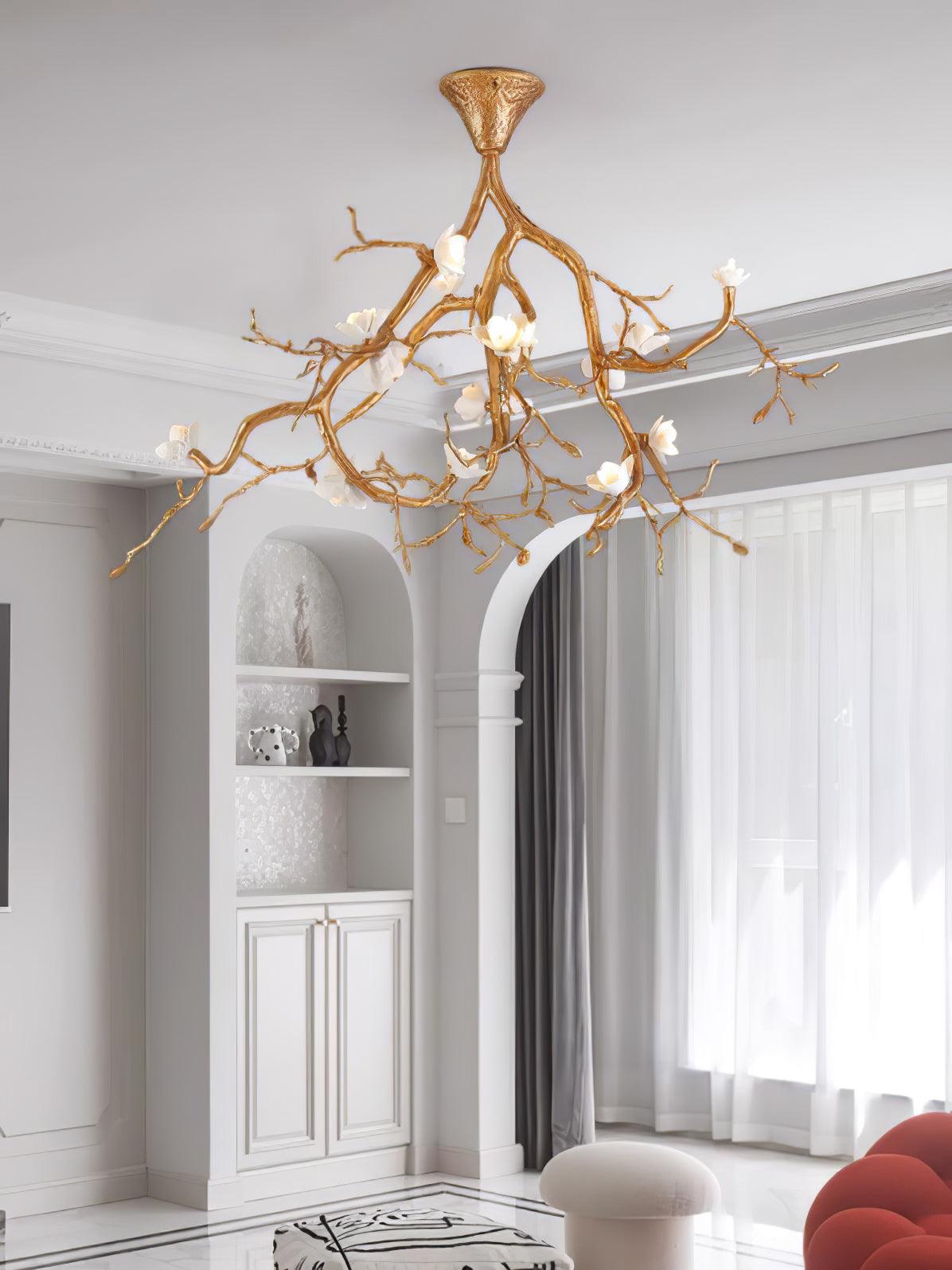Tree Branches Flower Ceiling-mounted Light Ceiling Lamp