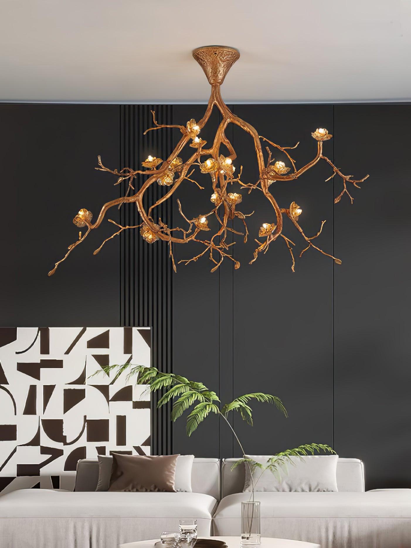 Tree Branches Flower Ceiling-mounted Light Ceiling Lamp