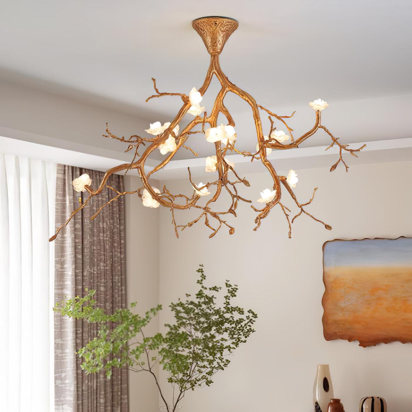 Tree Branches Flower Ceiling-mounted Light Ceiling Lamp