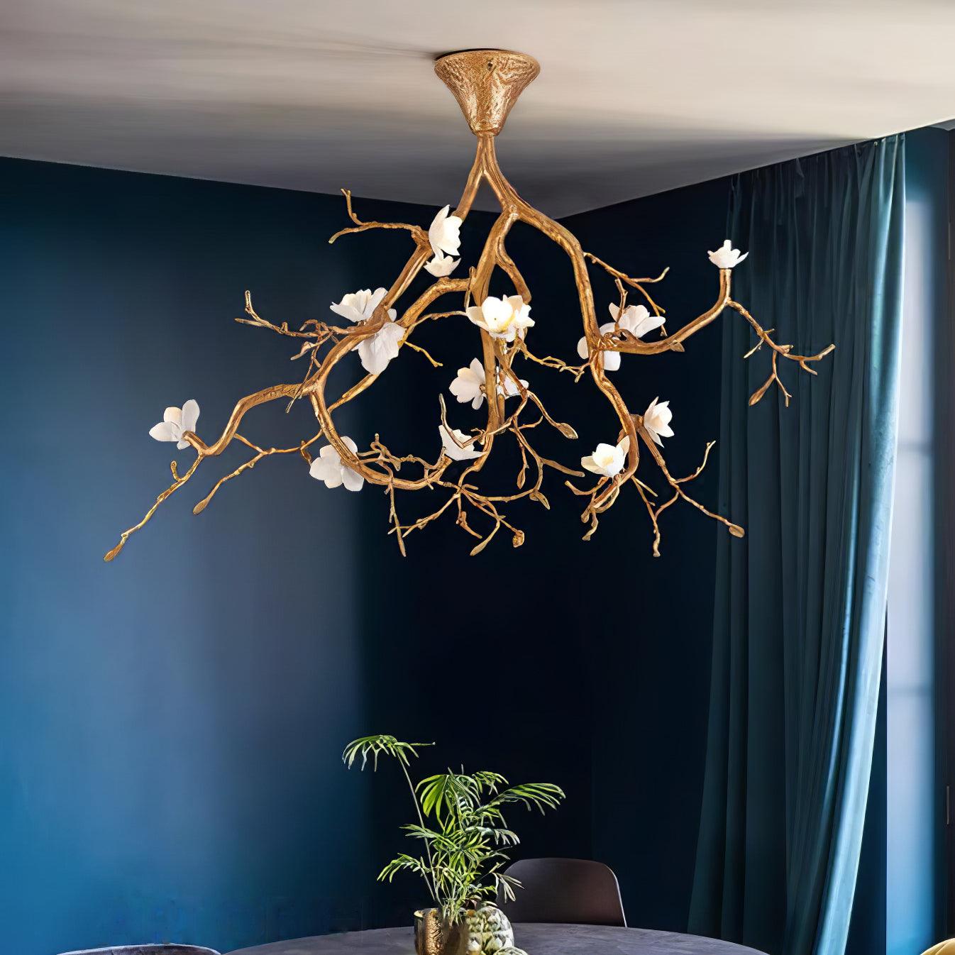 Tree Branches Flower Ceiling-mounted Light Ceiling Lamp