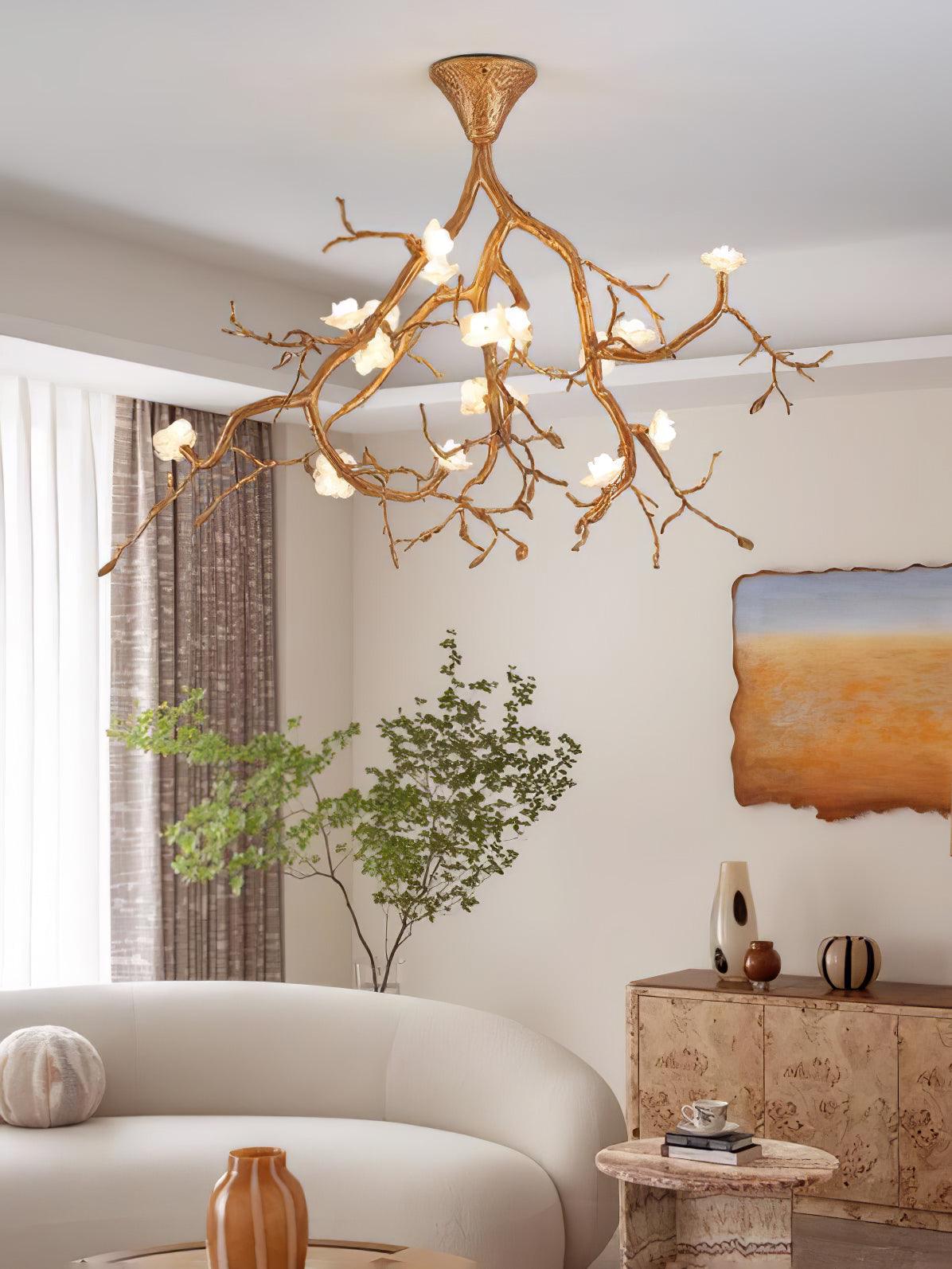 Tree Branches Flower Ceiling-mounted Light Ceiling Lamp