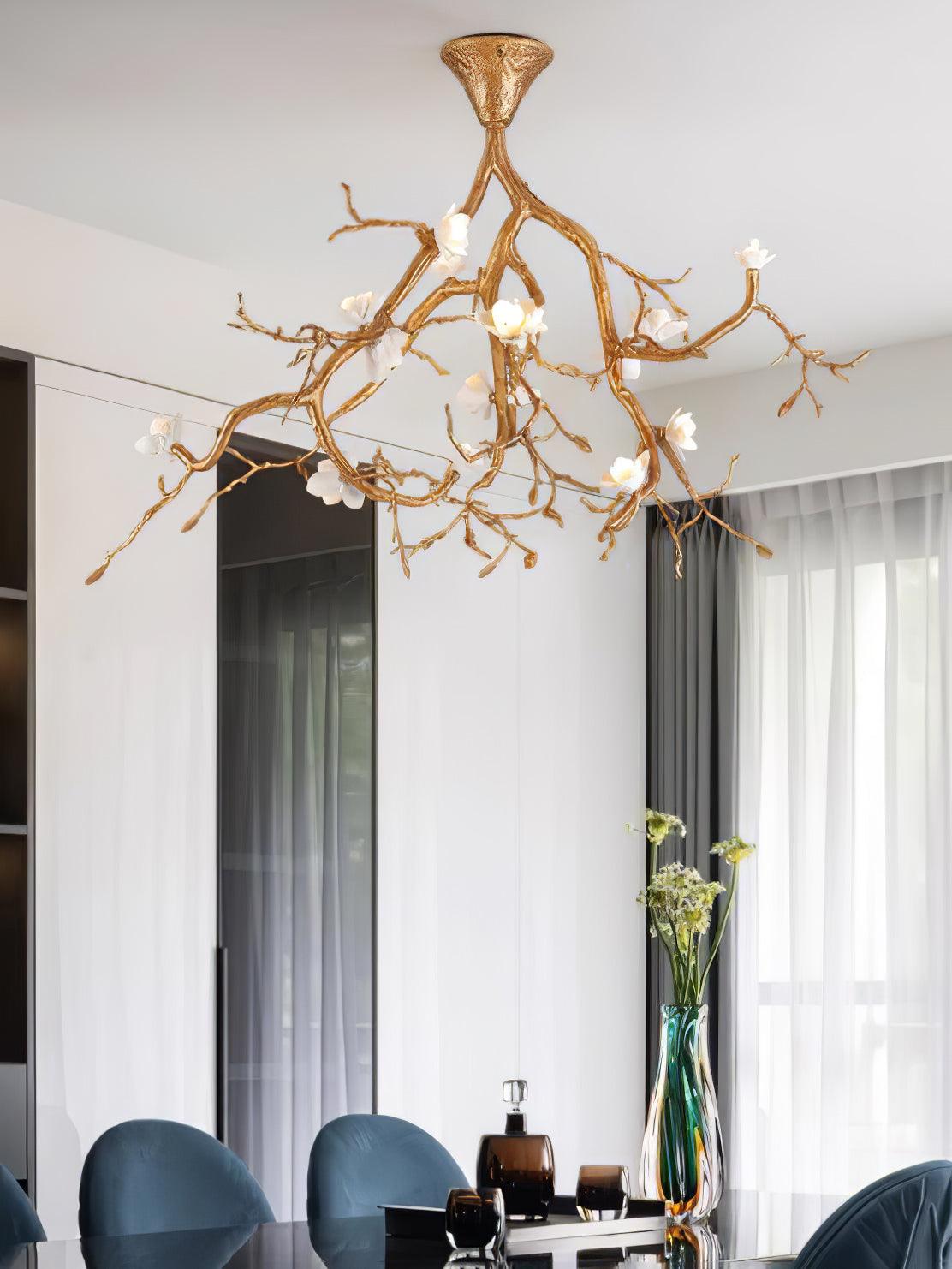 Tree Branches Flower Ceiling-mounted Light Ceiling Lamp