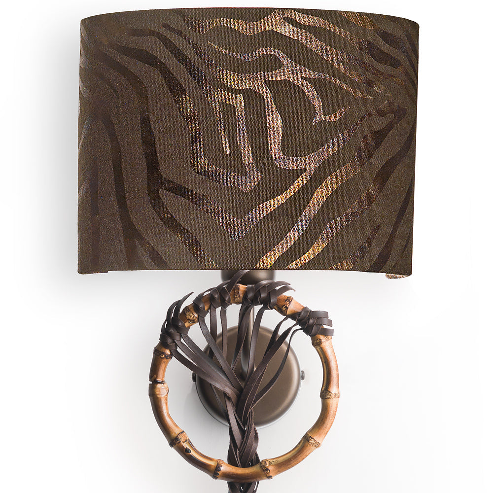 Boho Chic Patterned Bamboo Wall Sconce