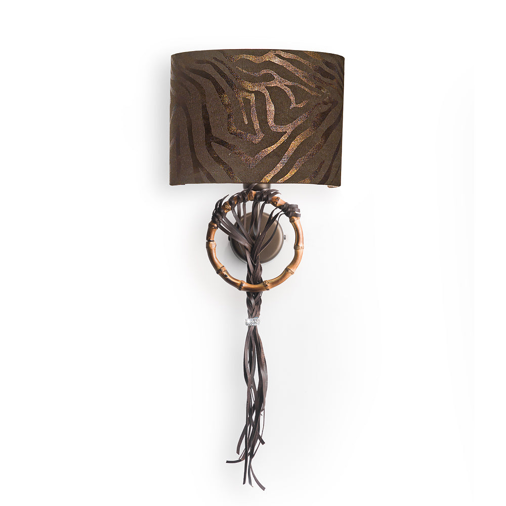 Boho Chic Patterned Bamboo Wall Sconce