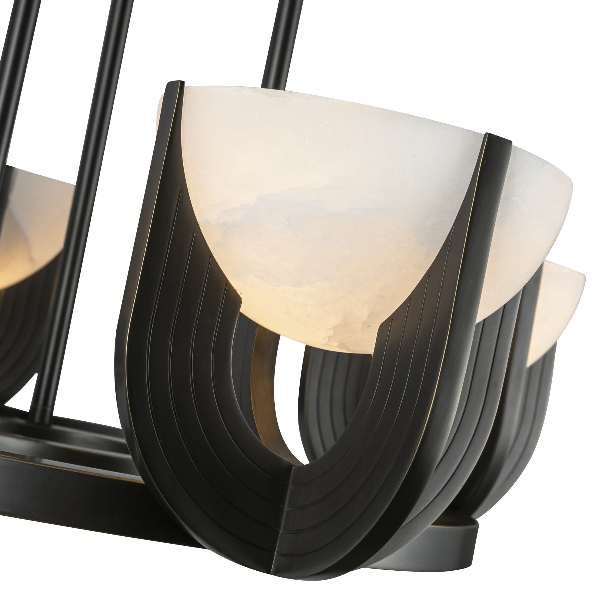 Colette LED Chandelier Urban Bronze/Alabaster