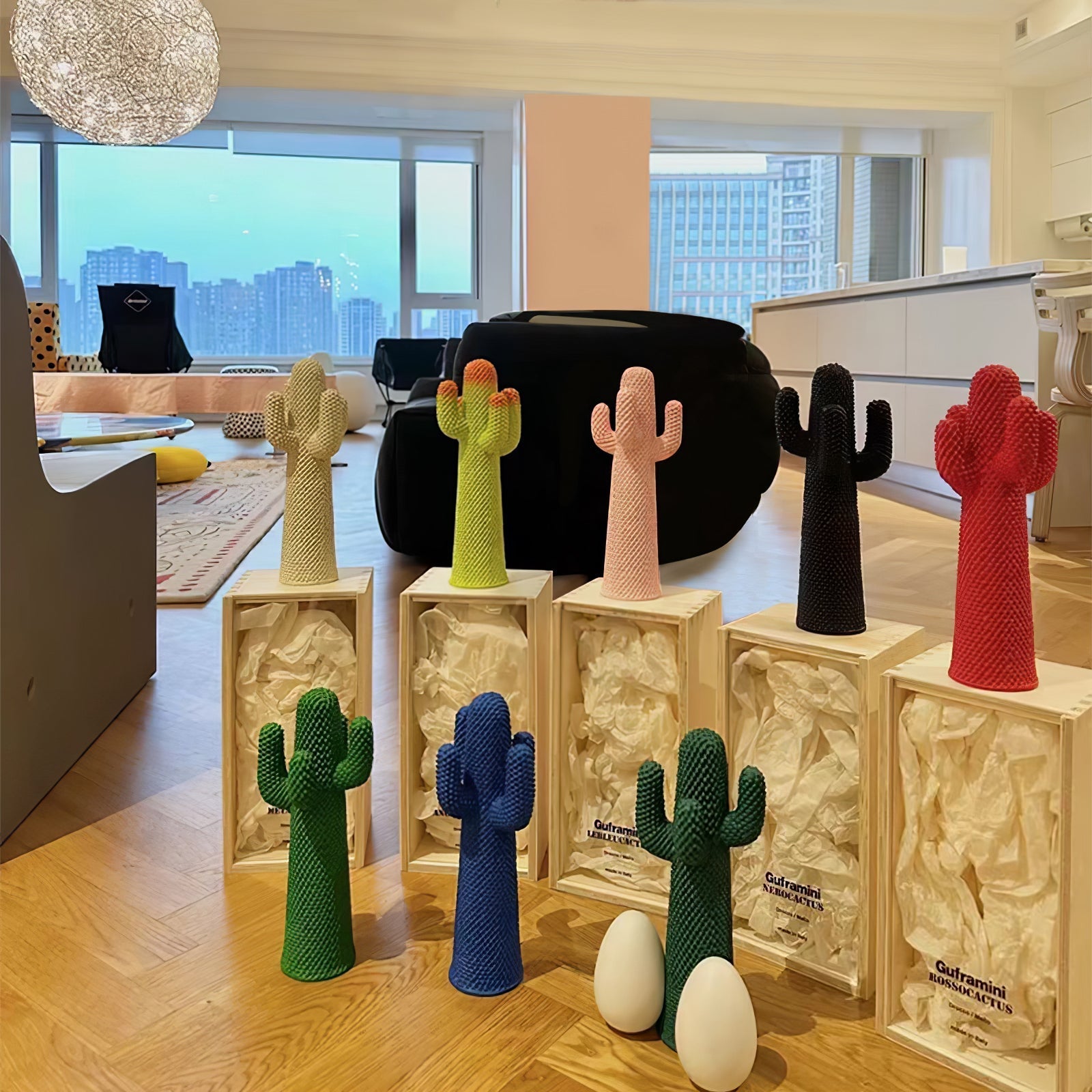 Mello Sculptural Portable Lamp Cactus Coat Rack