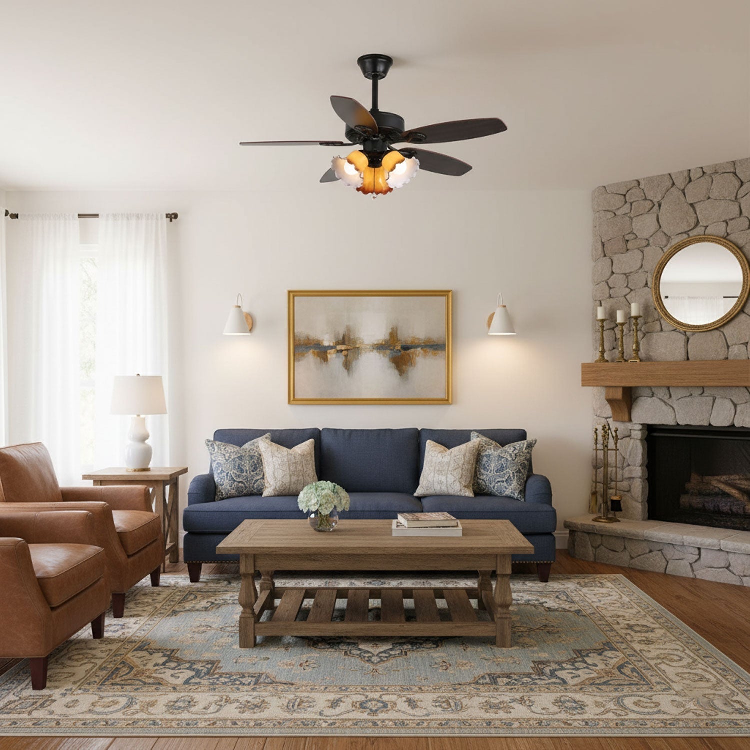 Calantha Bloom Ceiling Fan Light