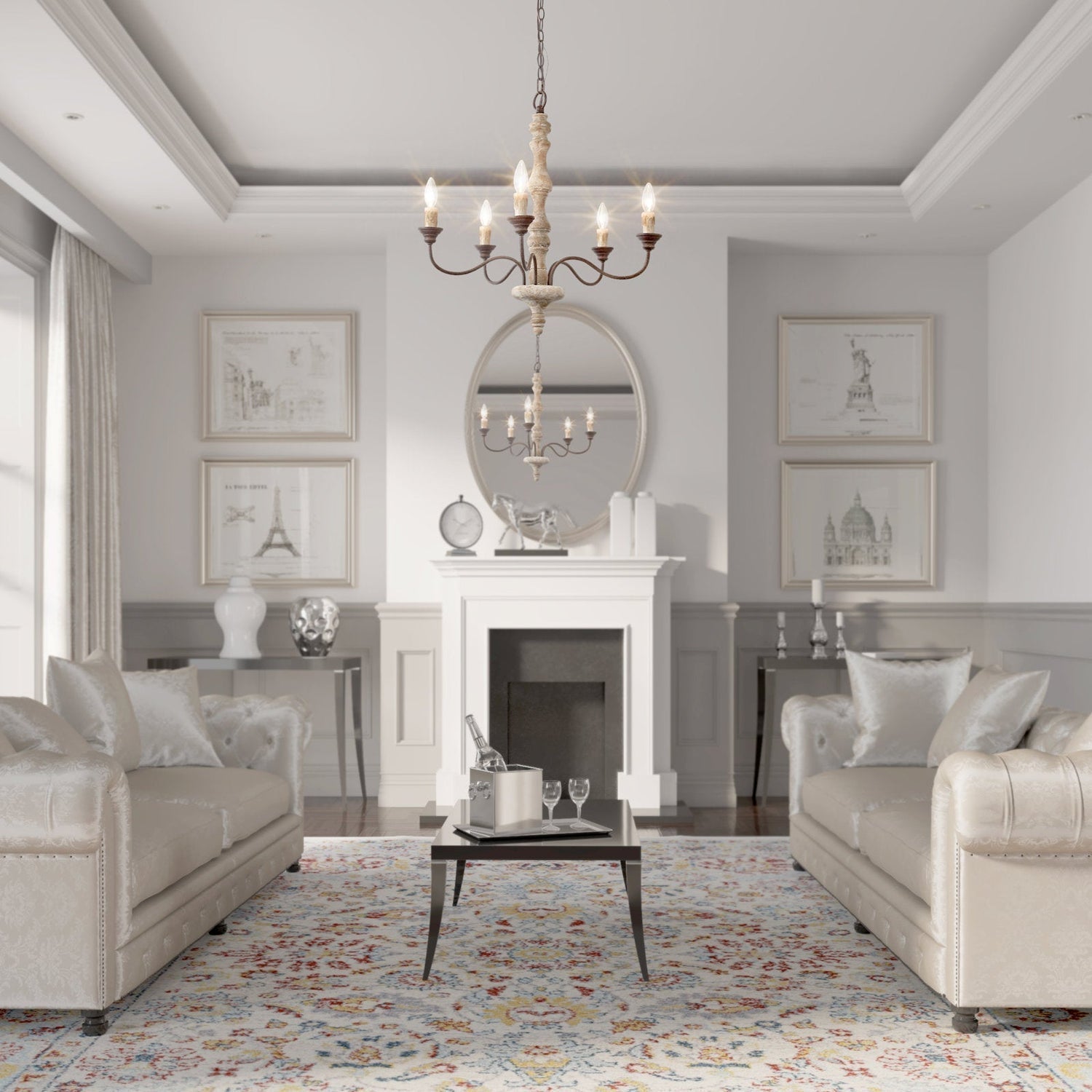 Candlestick Farmhouse Chandelier