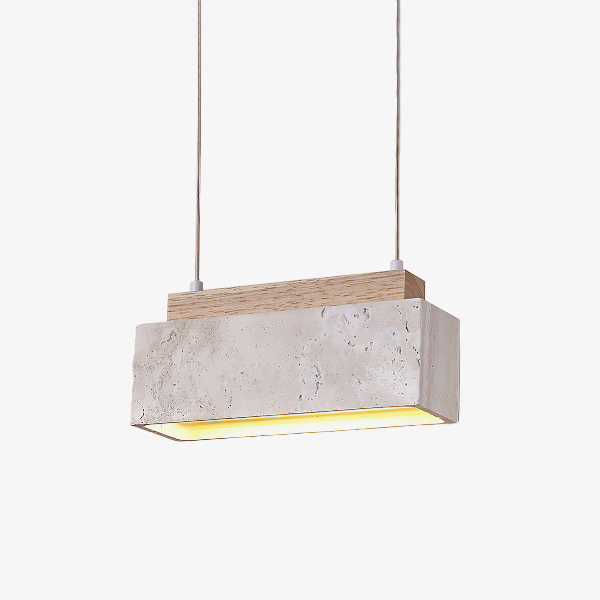 travertine pendant light shown as a main product image for kitchen islands