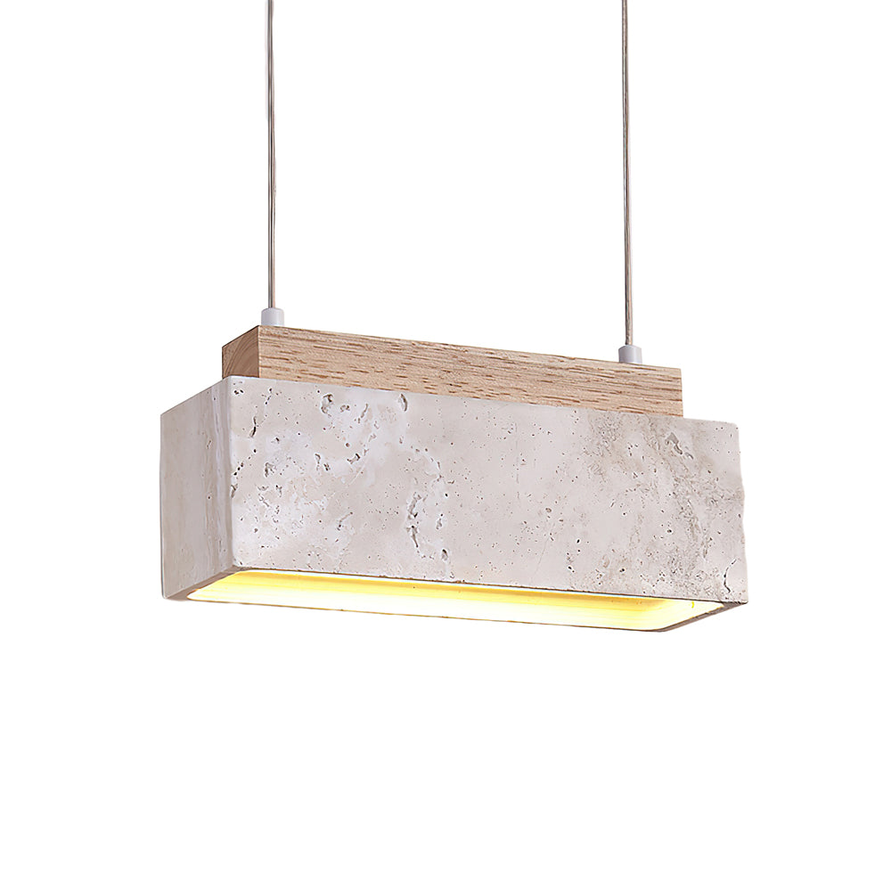 travertine pendant light shown as a main product image for kitchen islands