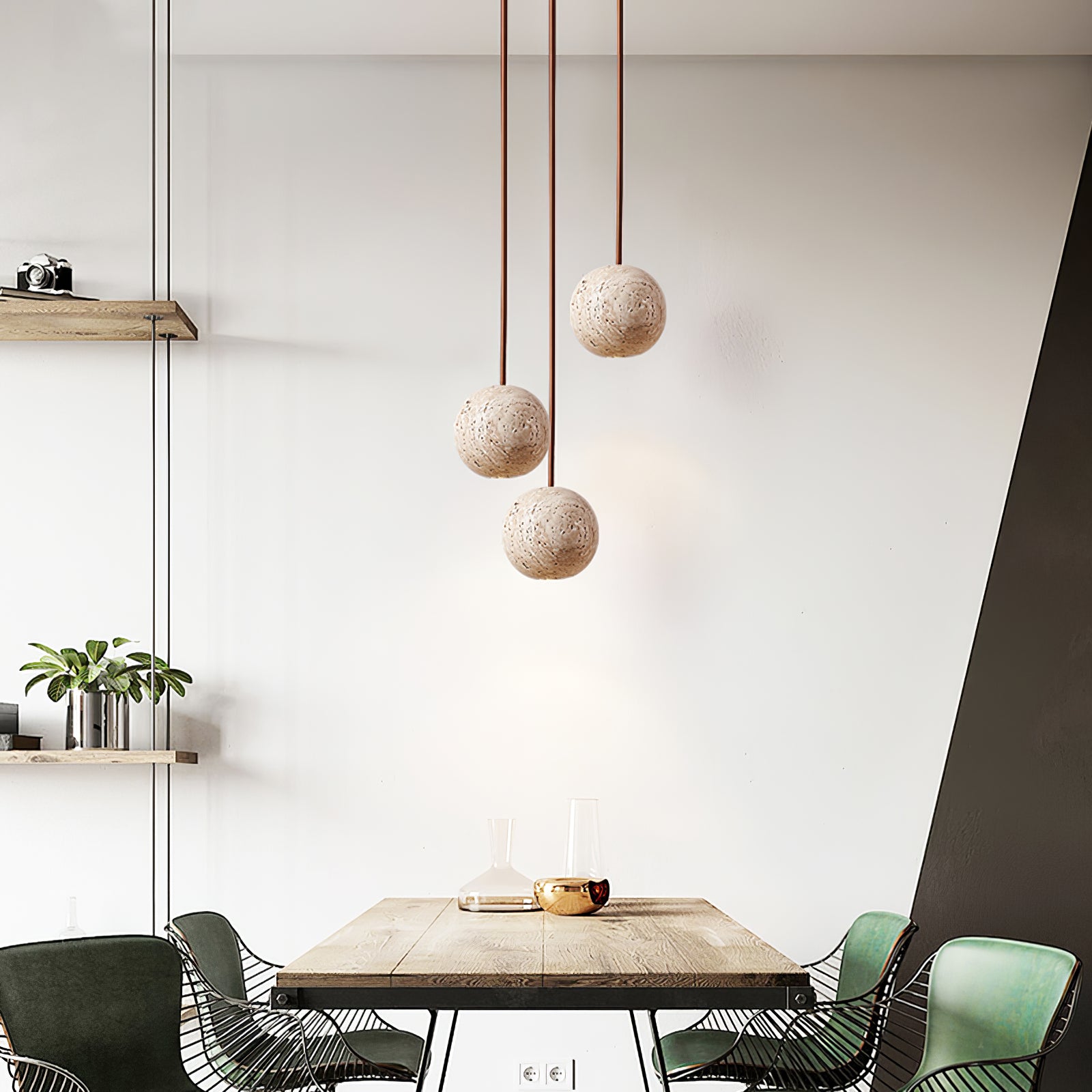 Cassia Travertine Pendant Light